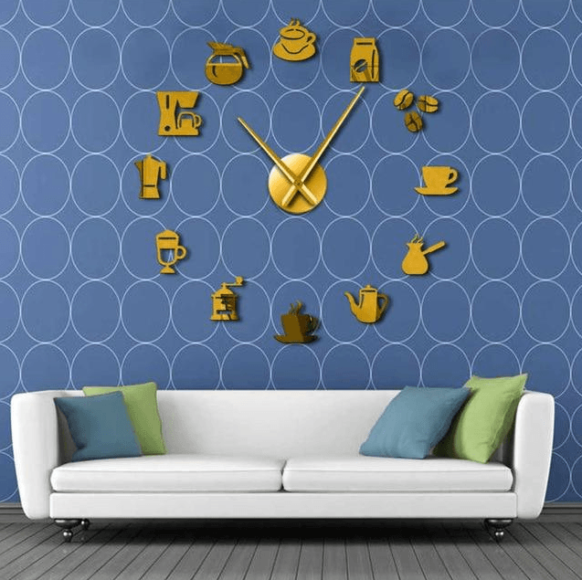 DIY wall clock living room bedroom creative 3D stereo mute home decoration wall clock