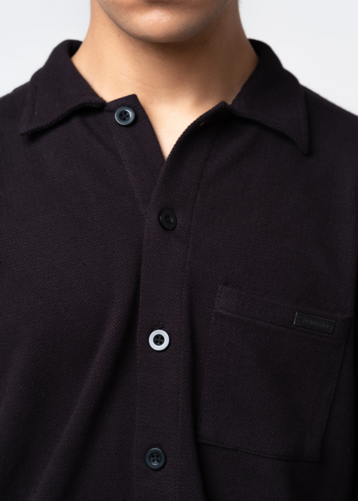 jersey knit Casual Shirt in Black