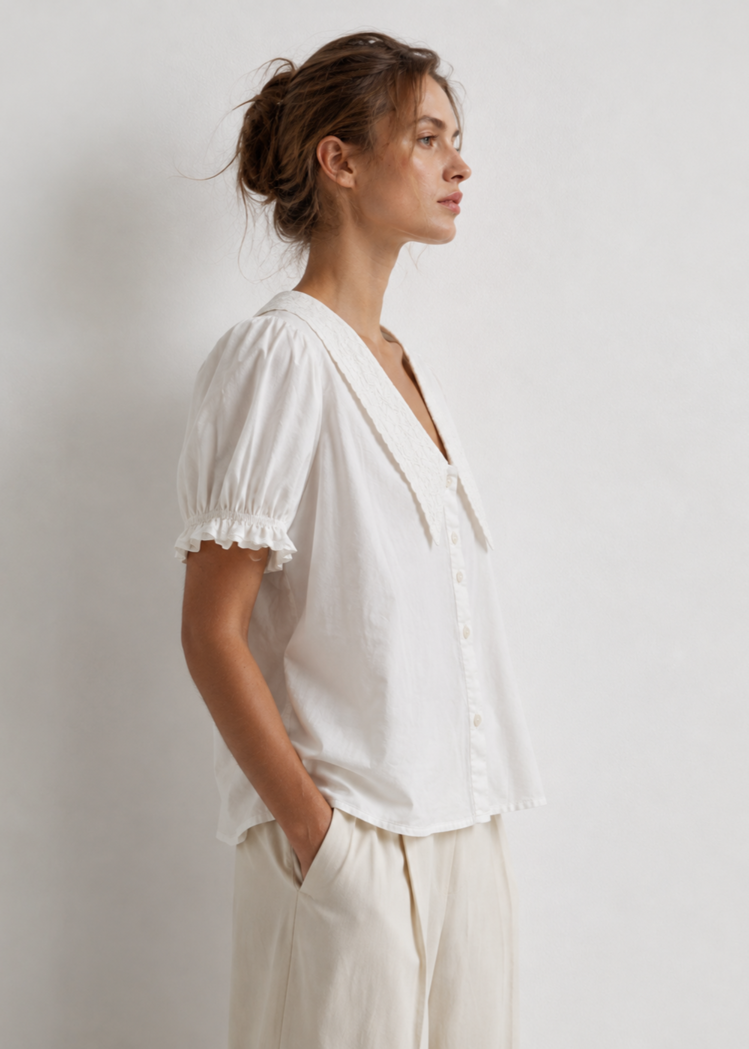 lawn Top in White