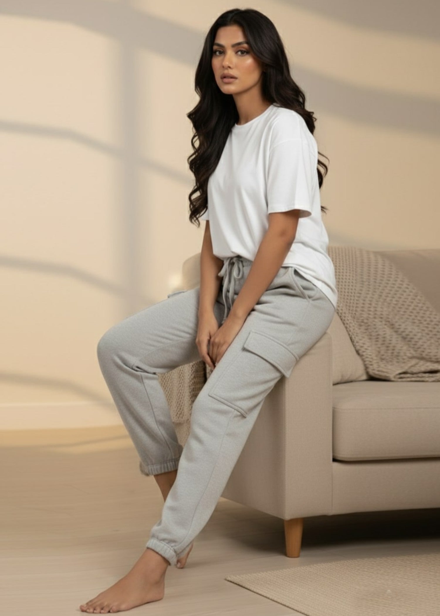 fleece Trousers in Grey