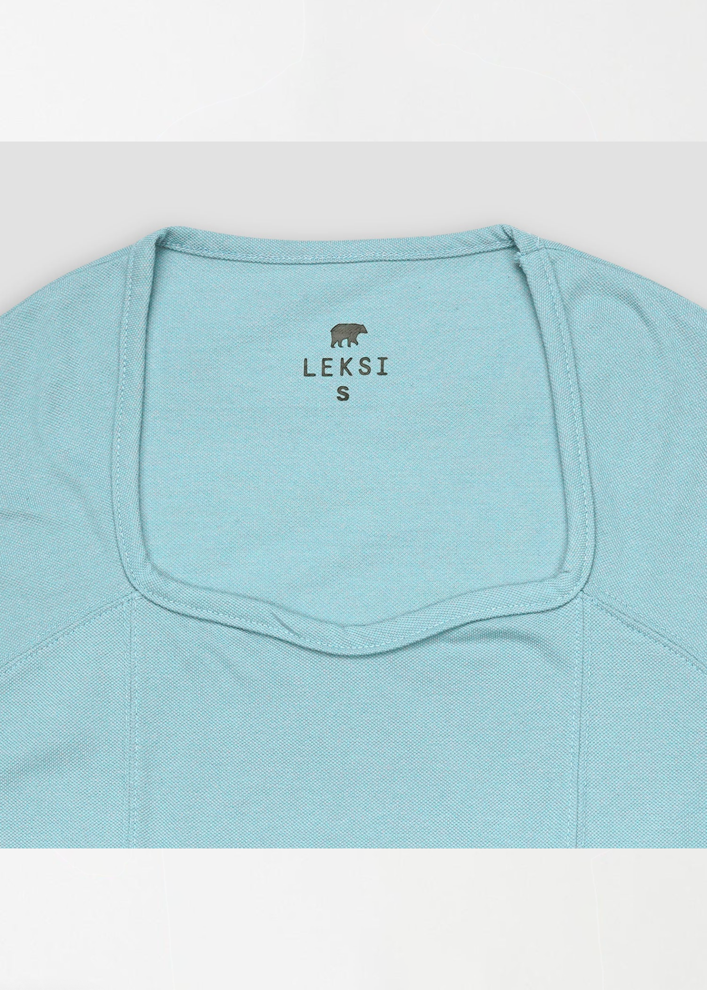 cotton pique Polo Shirt in Sky blue