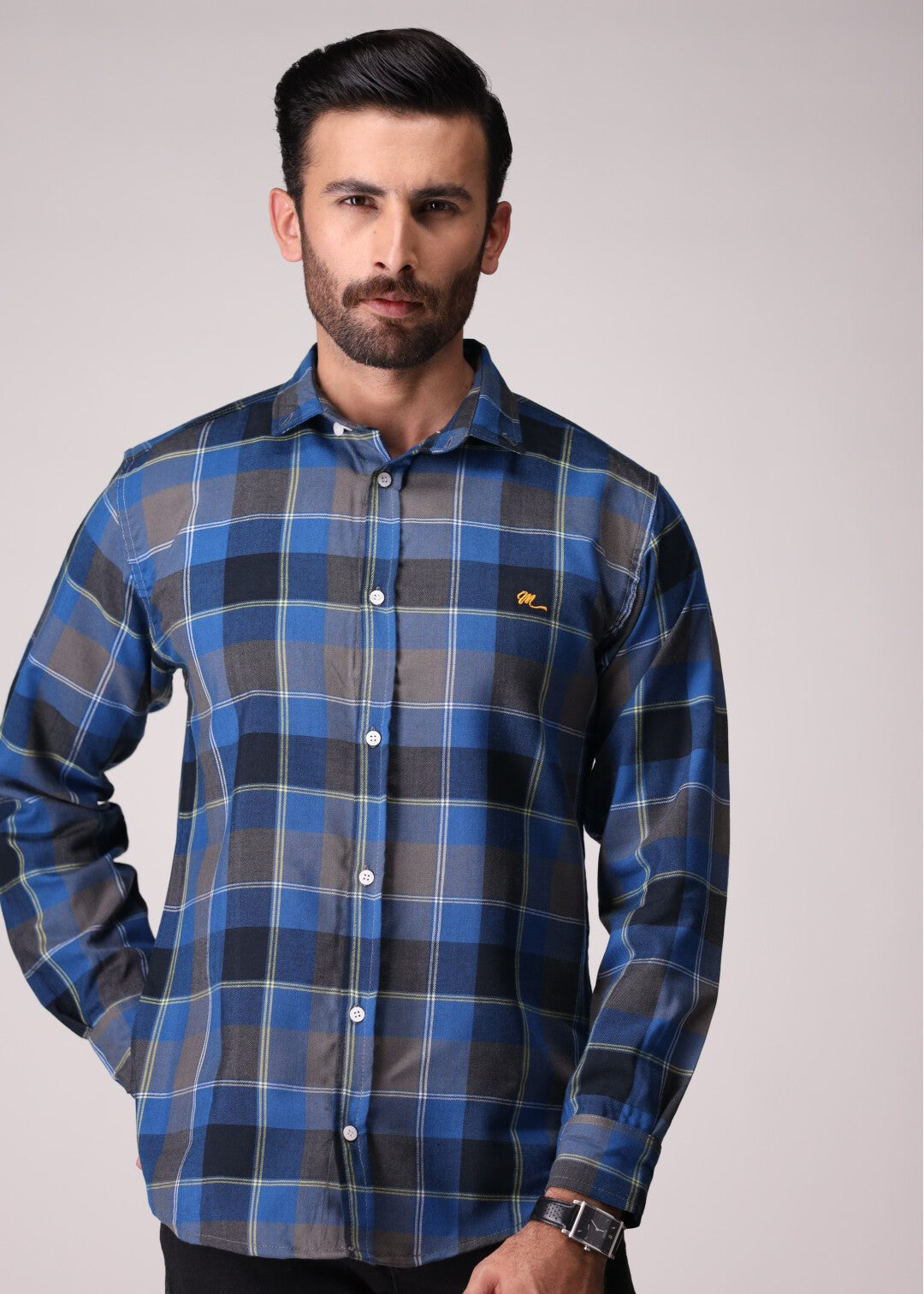 flannel Casual Shirt in Blue