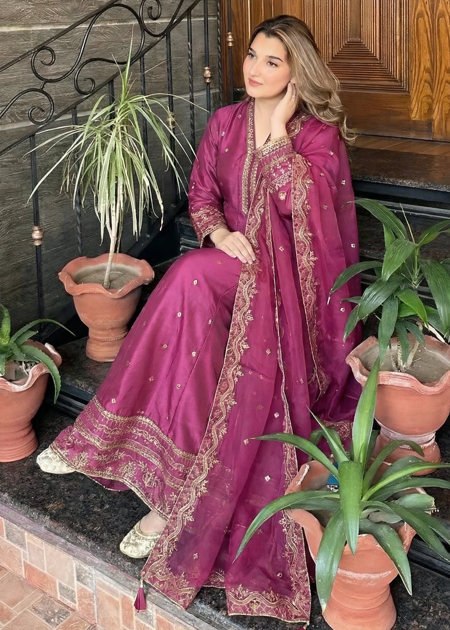 silk Maxi in Magenta