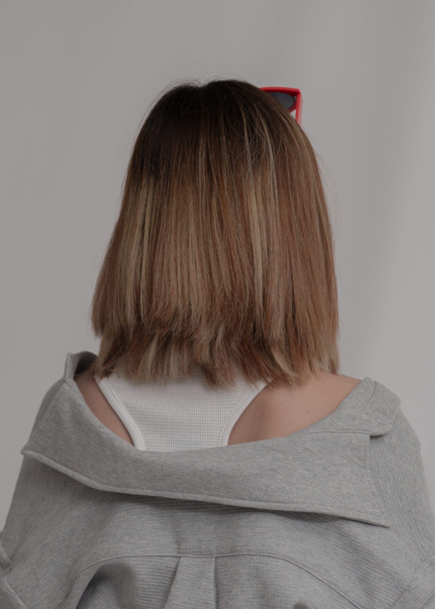 fleece jersey knit Top in White