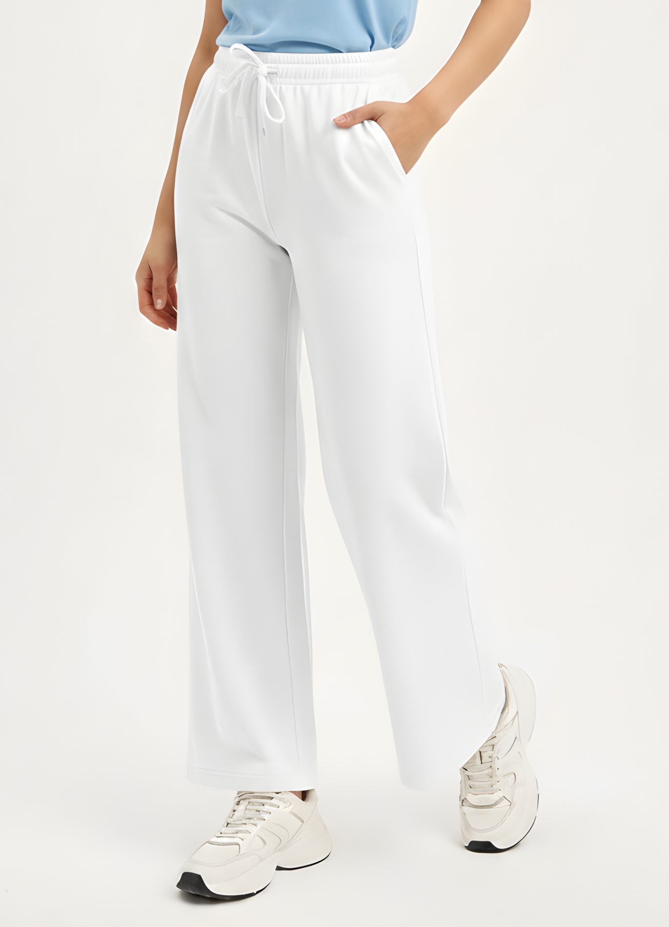 terry Trousers in White