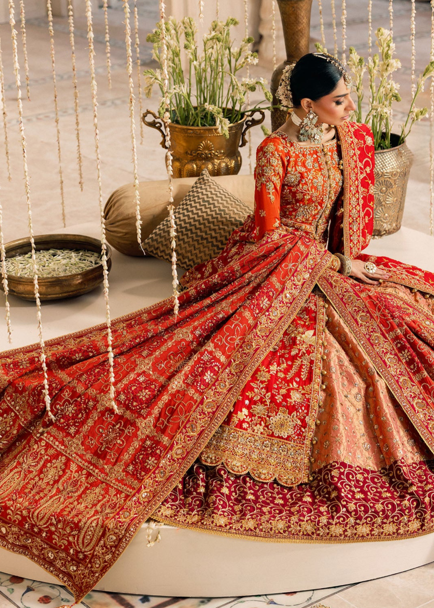 kattan silk Unstitched in Red