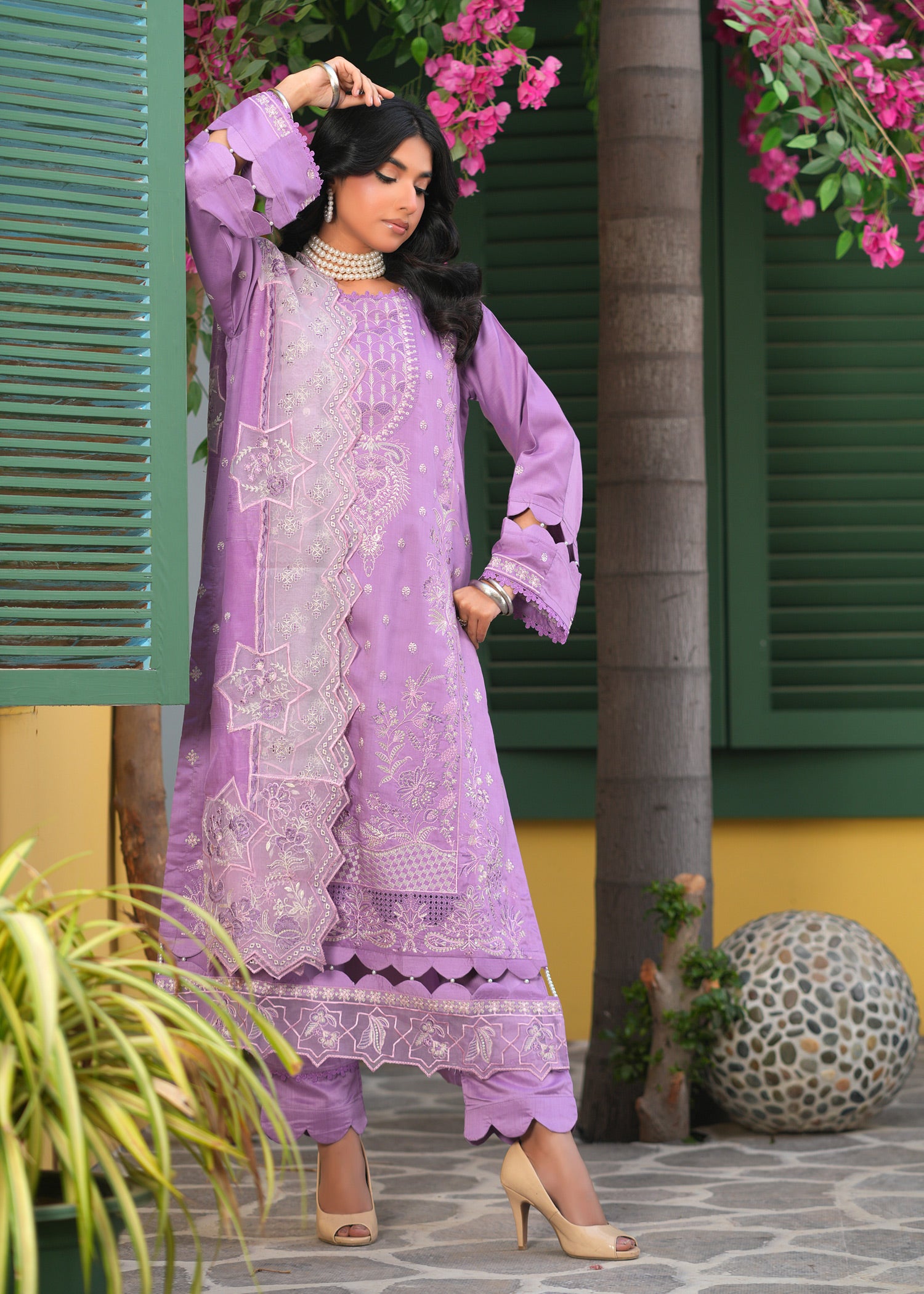 viscose Unstitched in Lilac