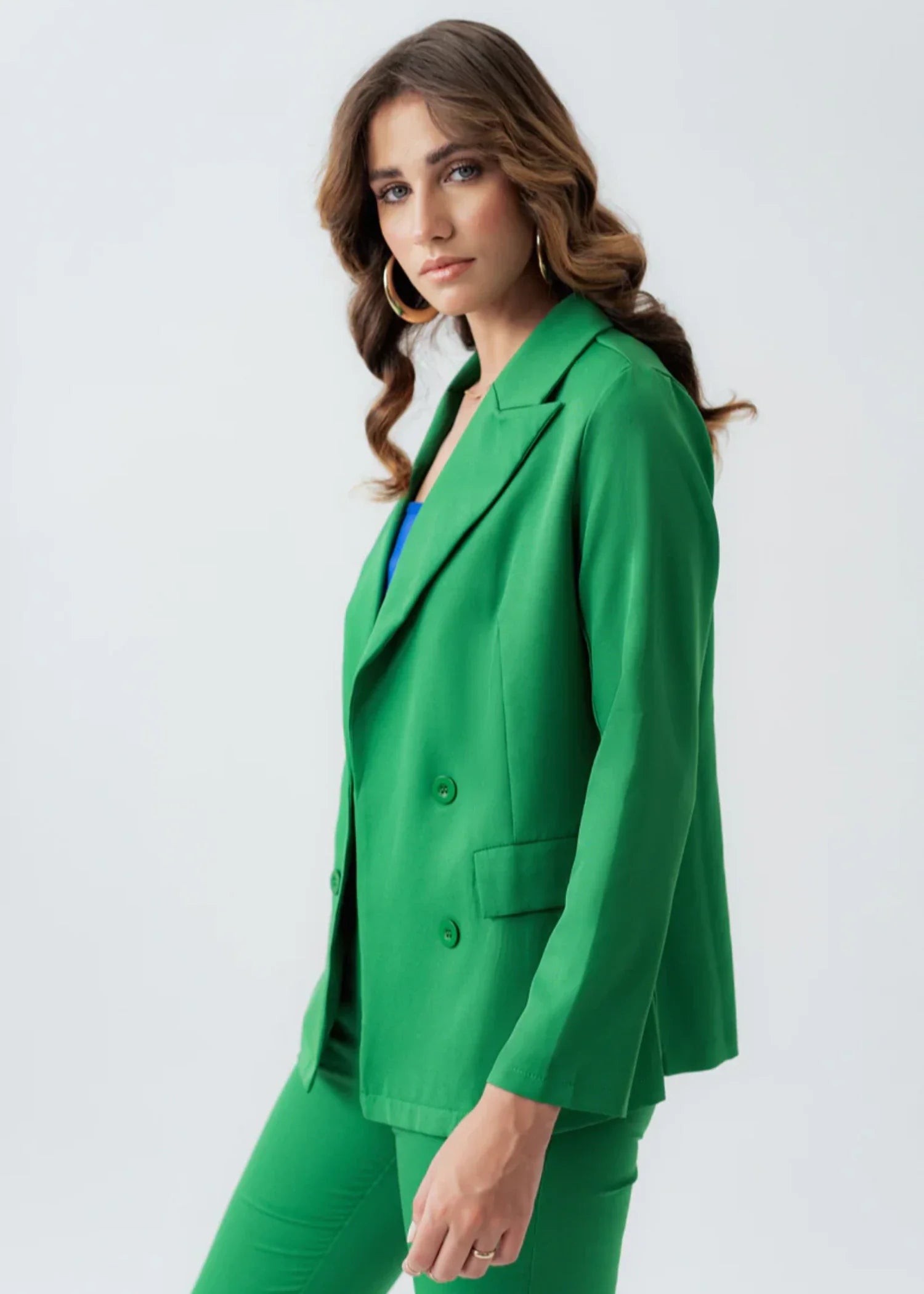 spandex Blazer in Green