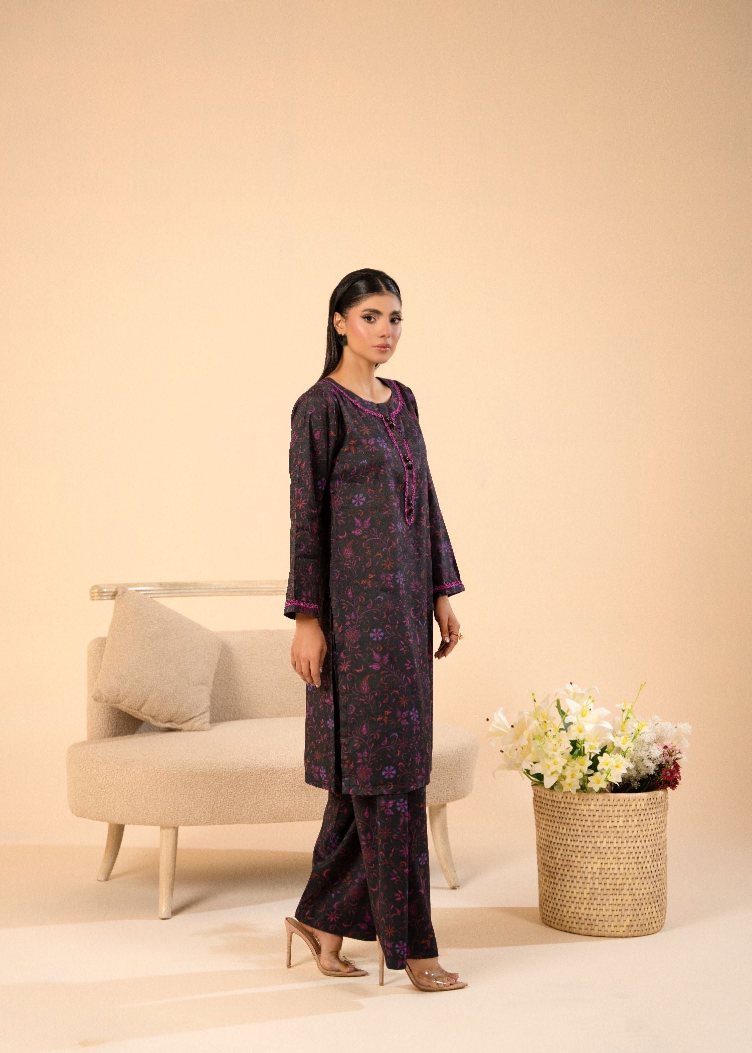 viscose Co Ord Sets in Plum