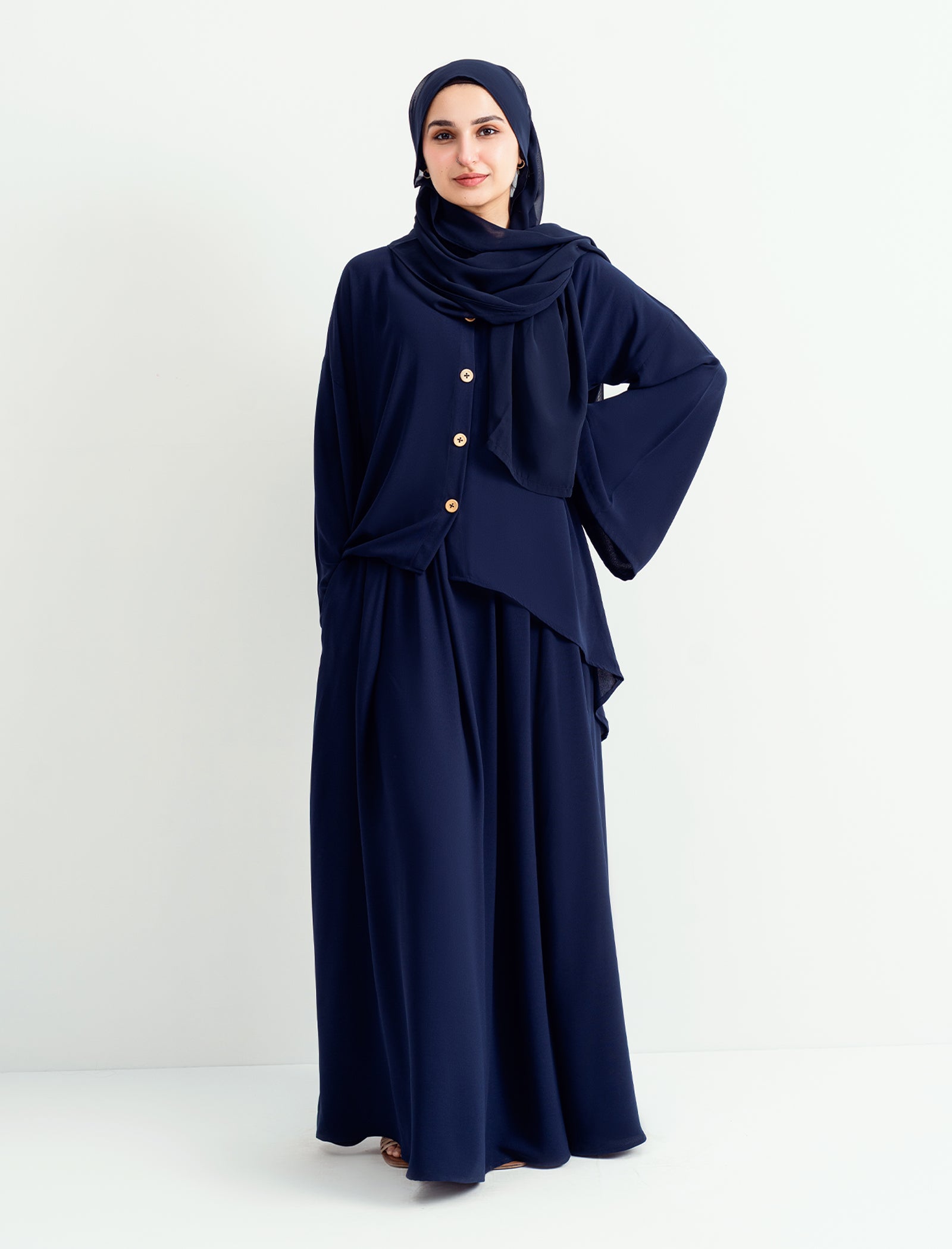 interlock knit Co ord Sets in Navy blue