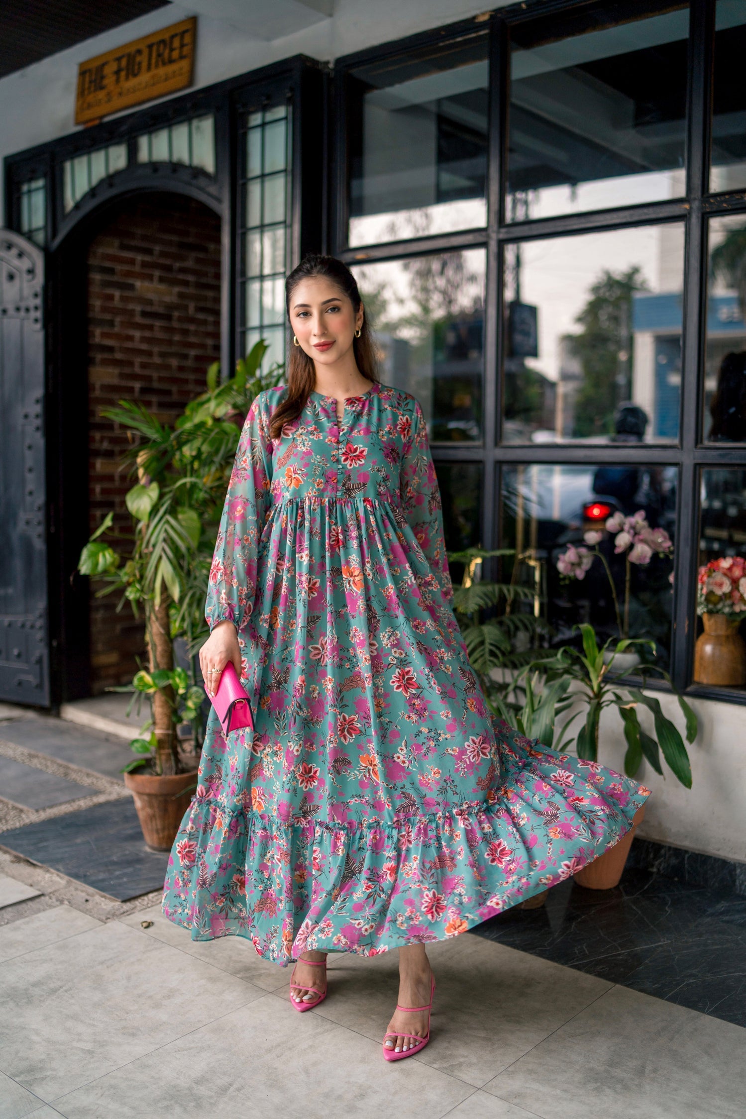 chiffon Maxi in Sea green