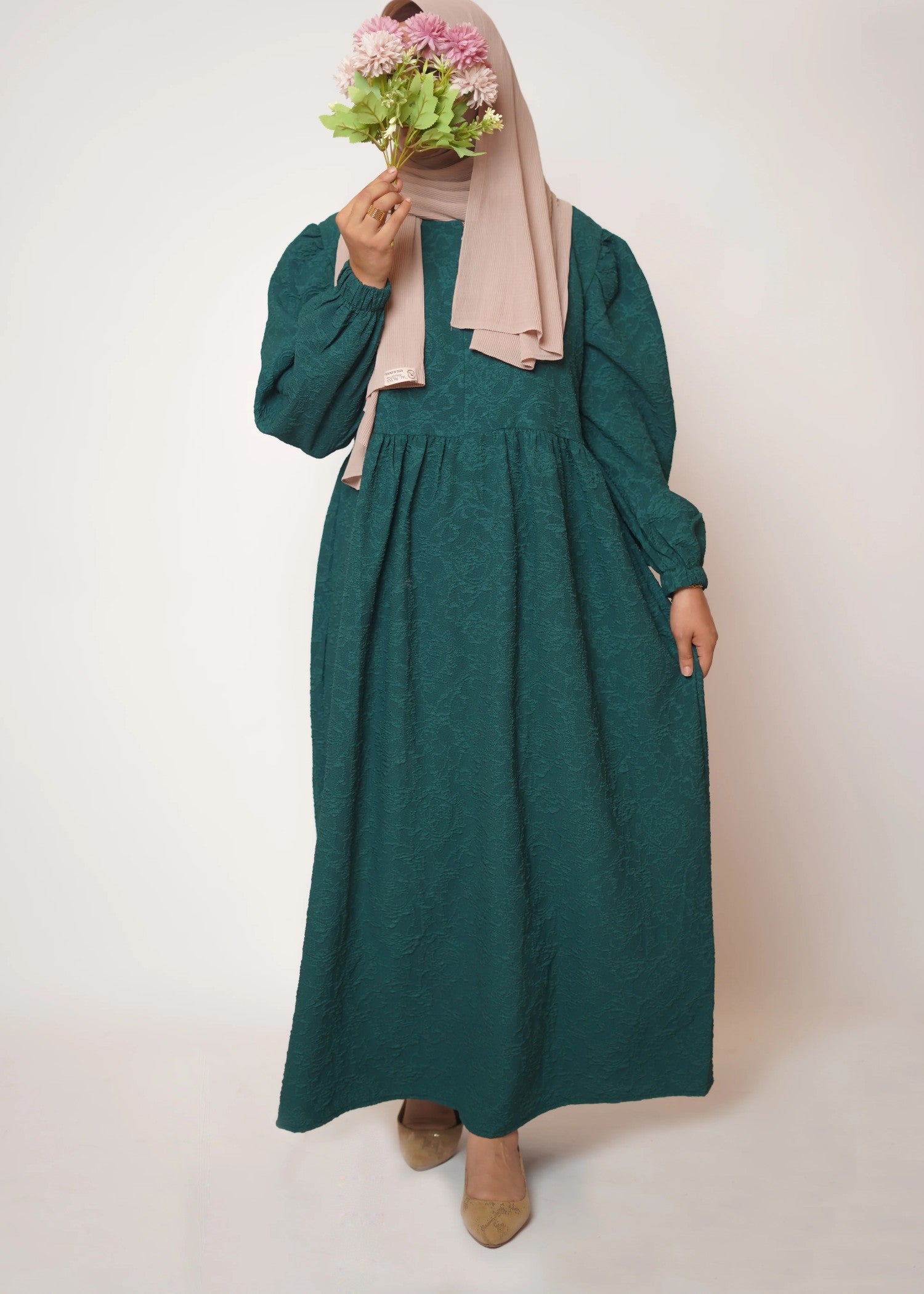 crepe Maxi in Sea green