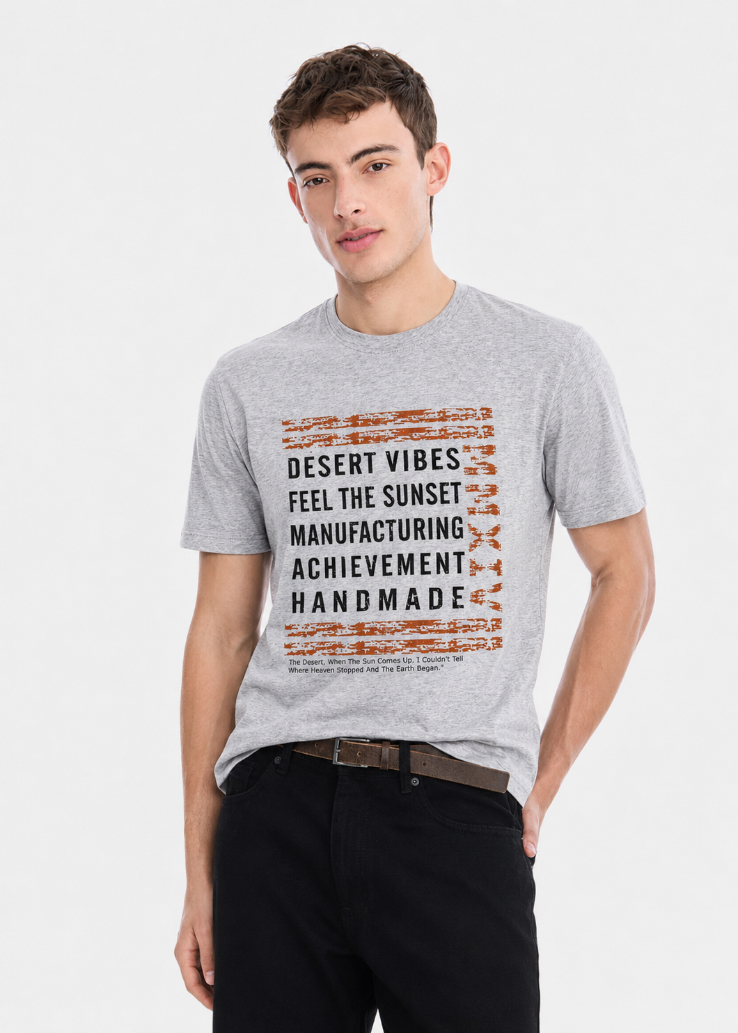 cotton T Shirt in Platinum, light grey