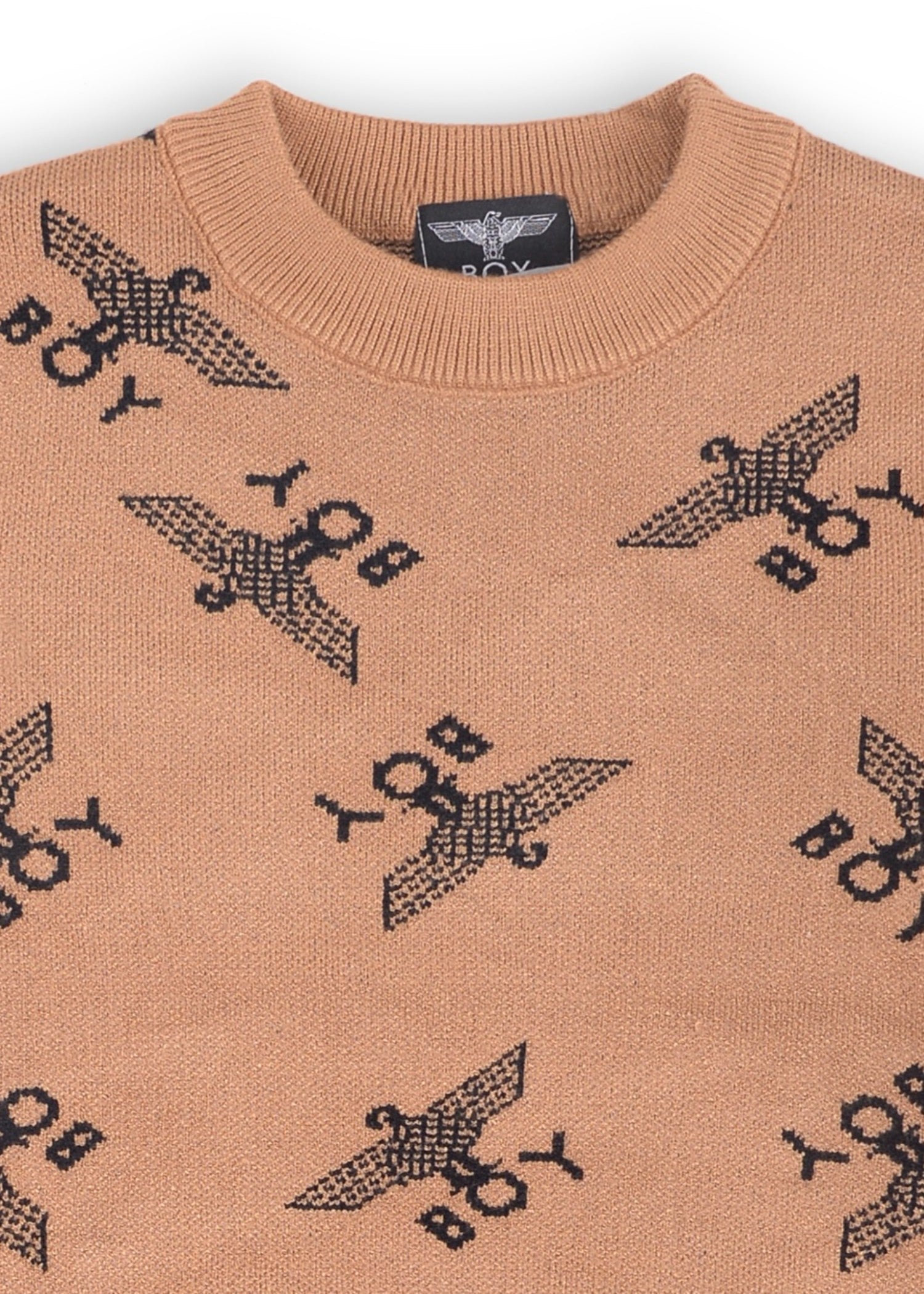 jersey knit Sweater in Camel brown