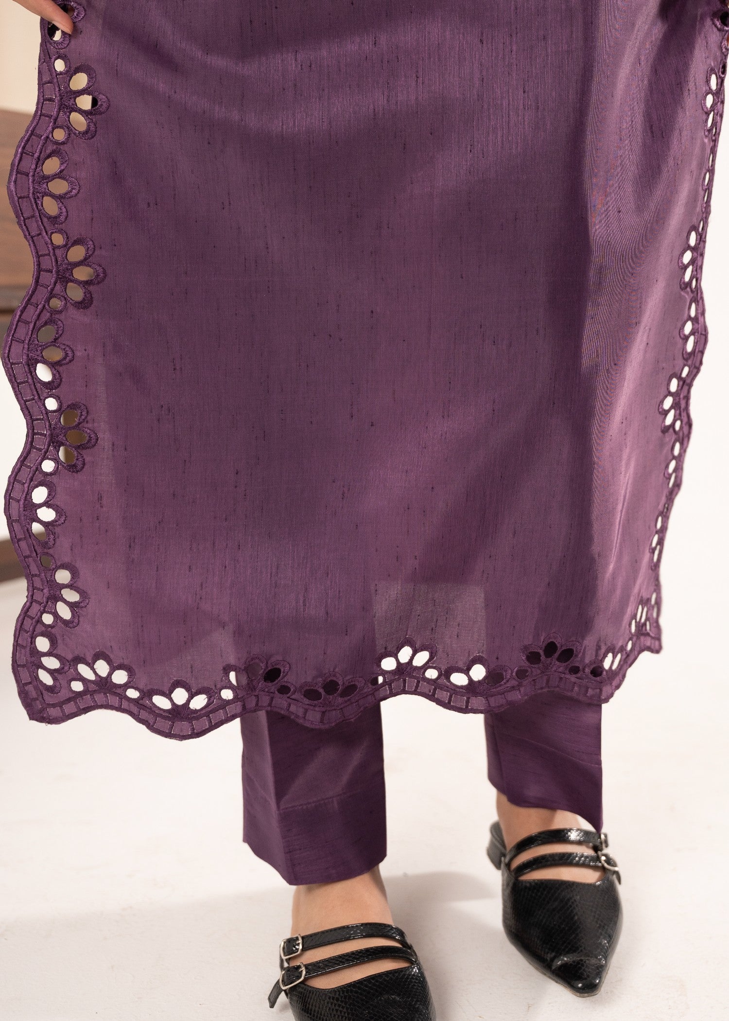 pk raw silk Kurta Set in Purple