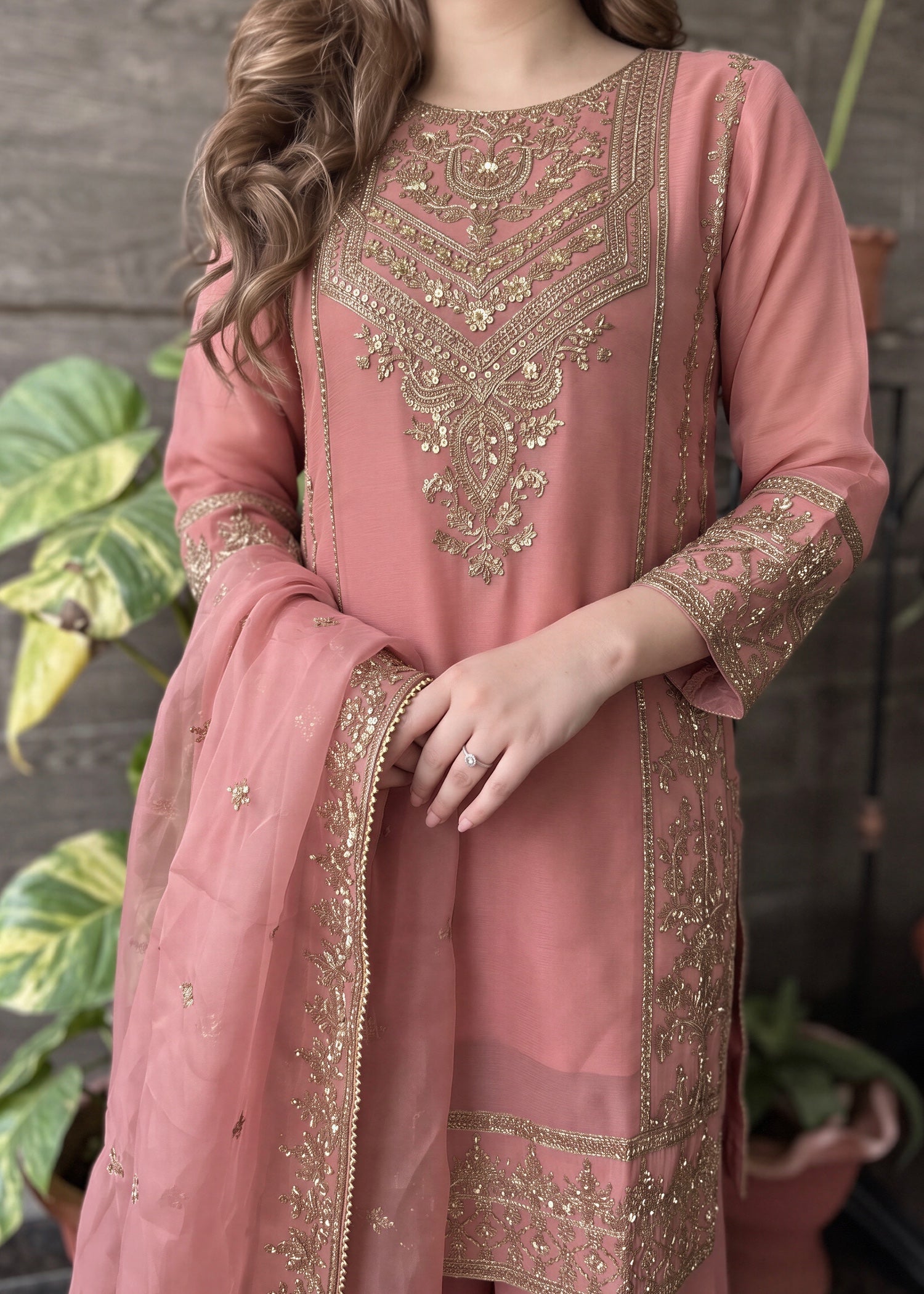 chiffon Sharara in Pink