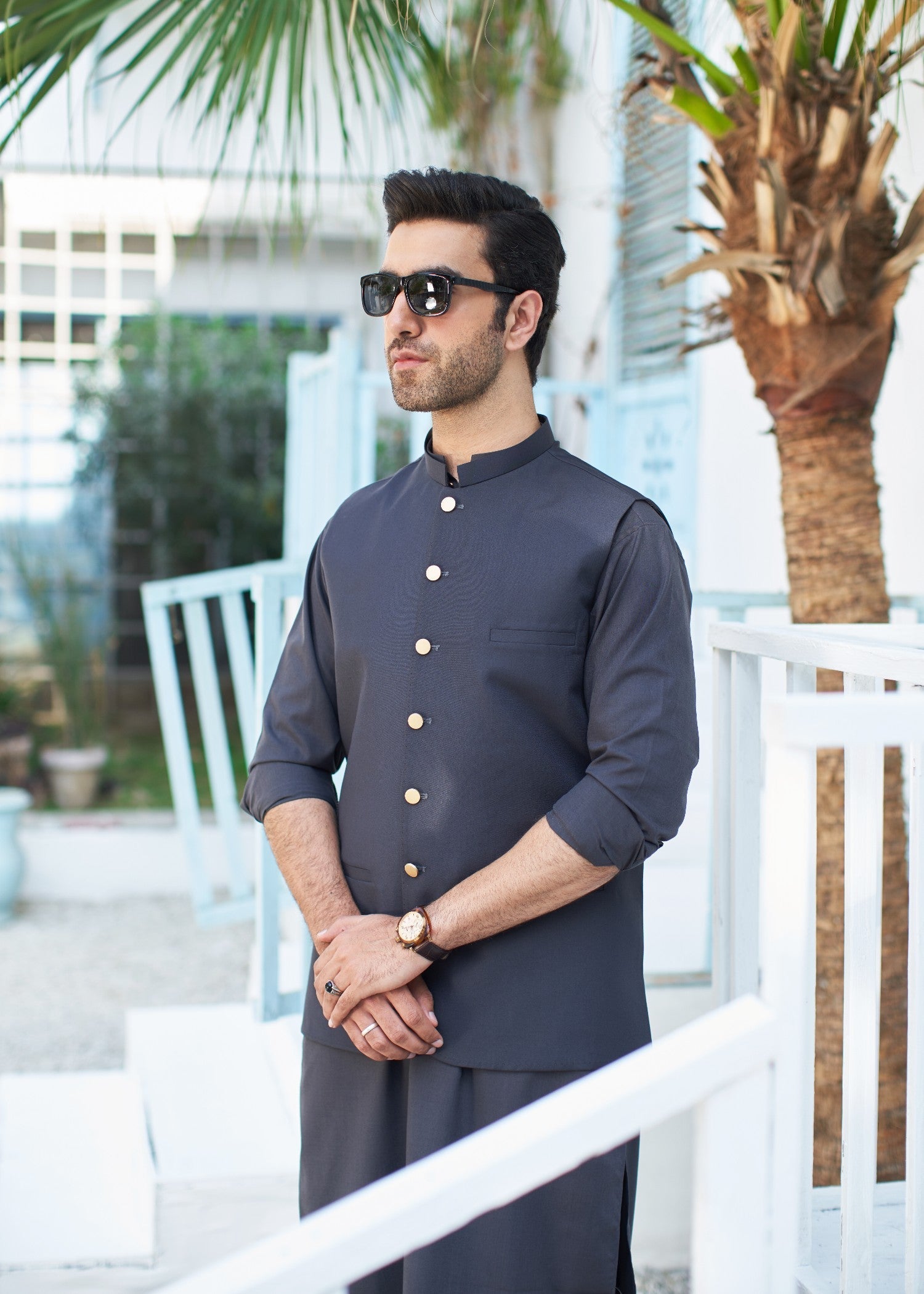 suiting Waistcoat in Slate grey