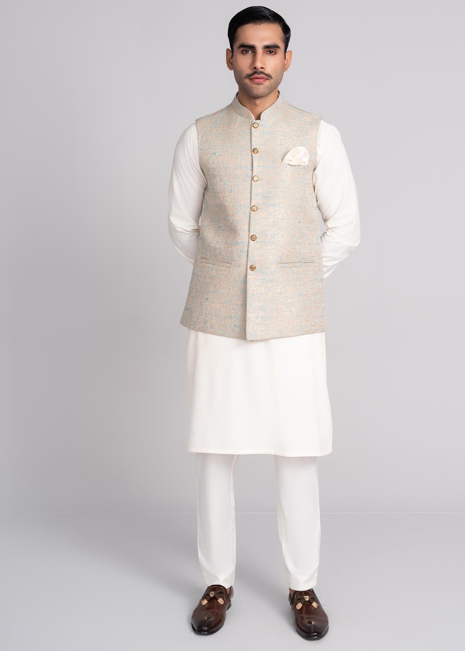 viscose Waistcoat in Multi