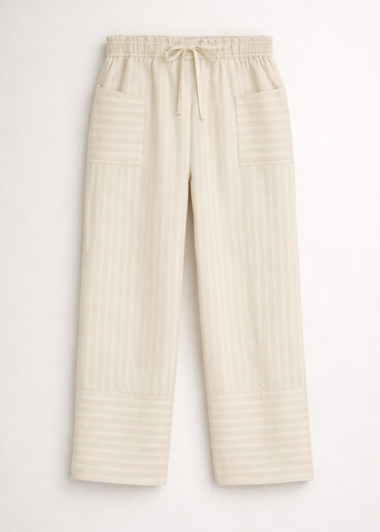 cotton linen Trousers in Cream