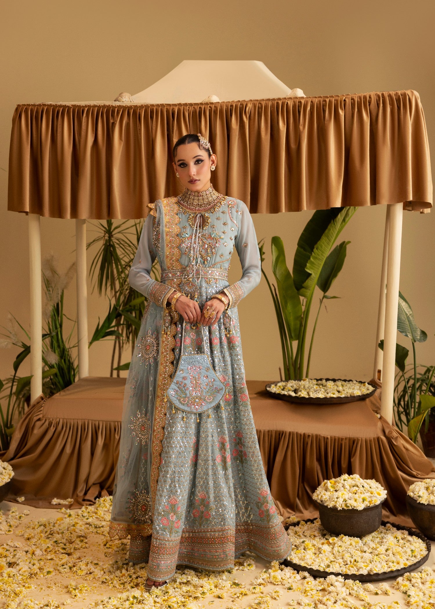 chiffon Maxi in Powder blue