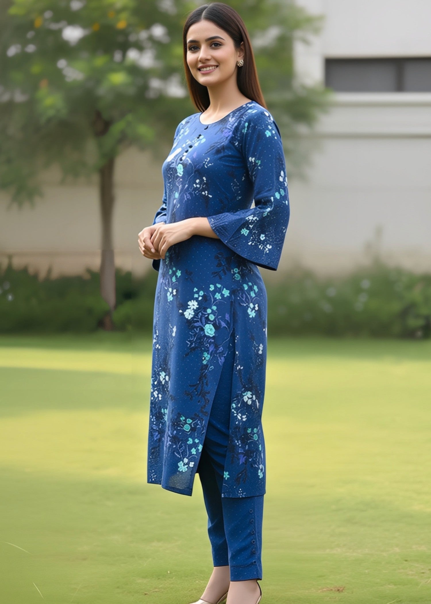 cotton Co Ord Sets in Cobalt blue