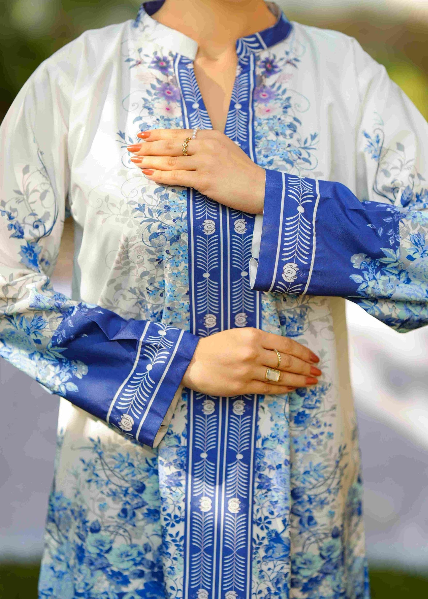 crepe Co ord Sets in Sapphire blue