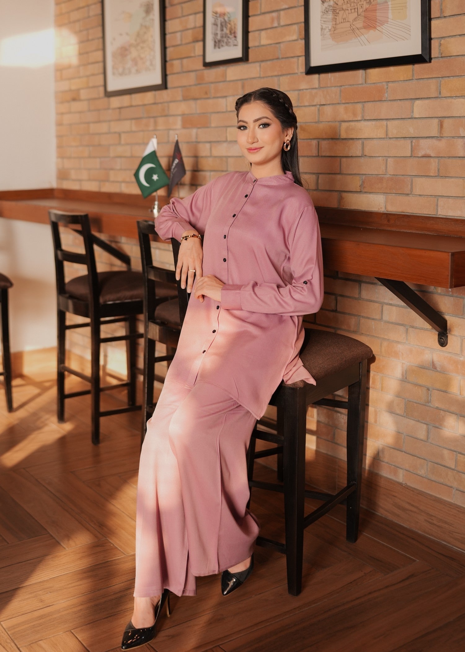 pure marina Co ord Sets in Mauve pink
