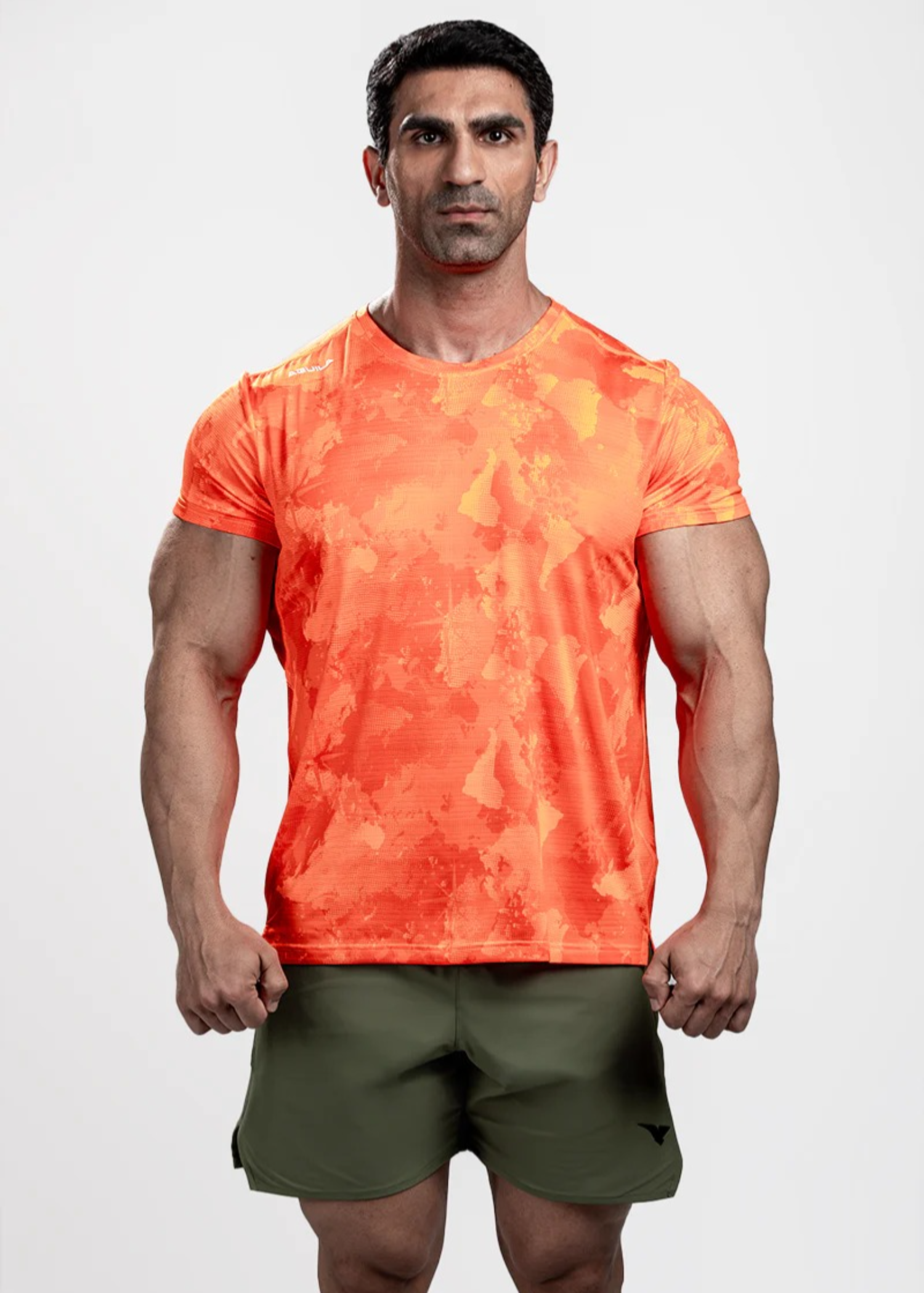 microfiber polyester T Shirt in Orange