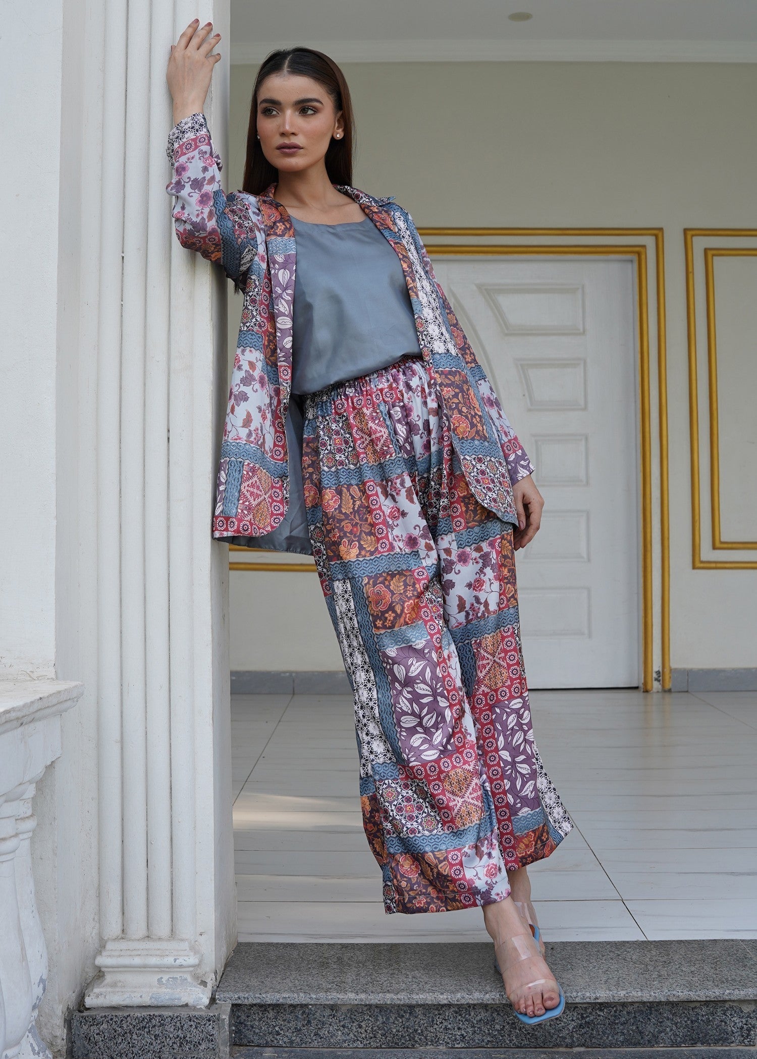 georgette Gown in Grey