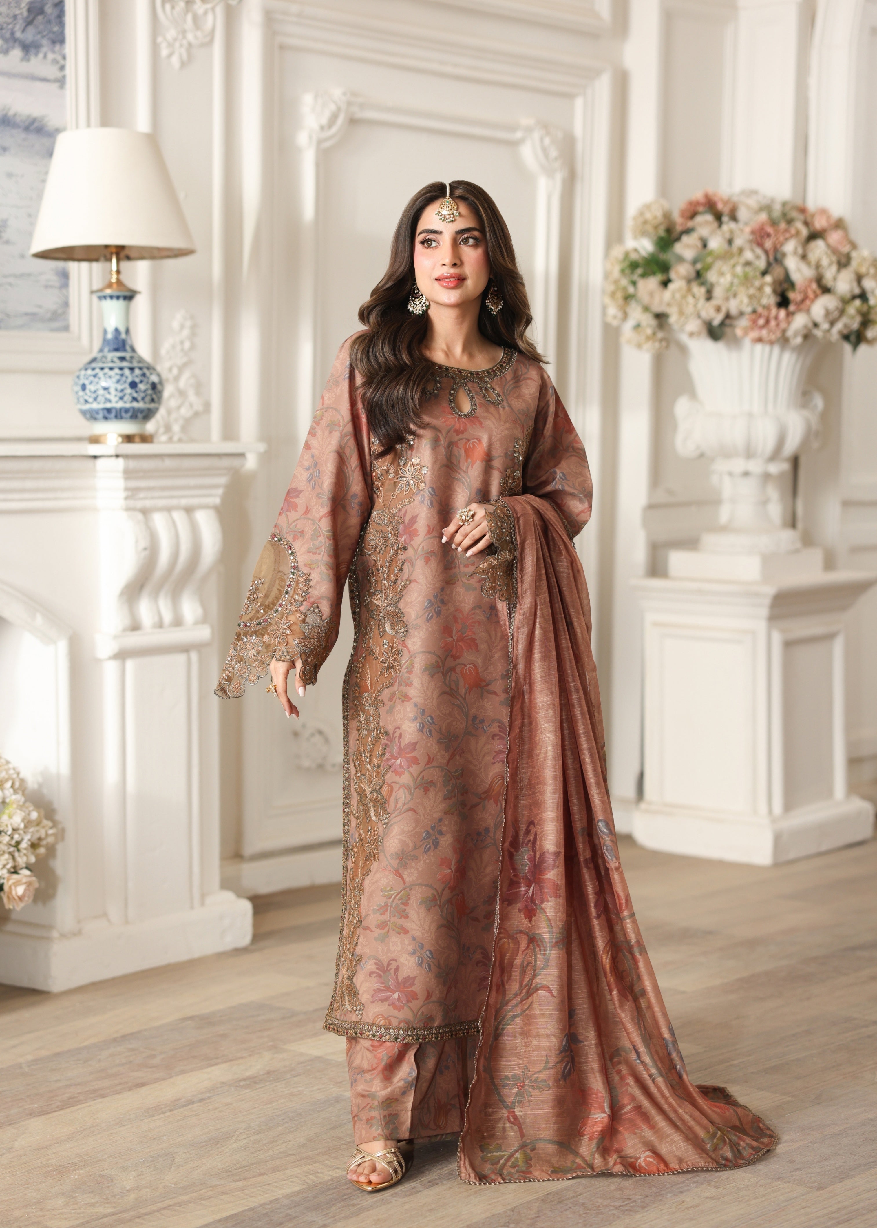 viscose Kurta Set in Pink