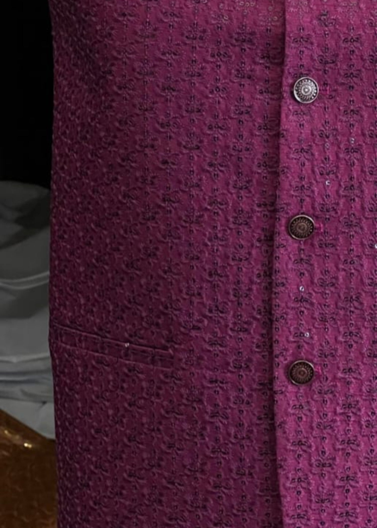 silk Waistcoat in Purple