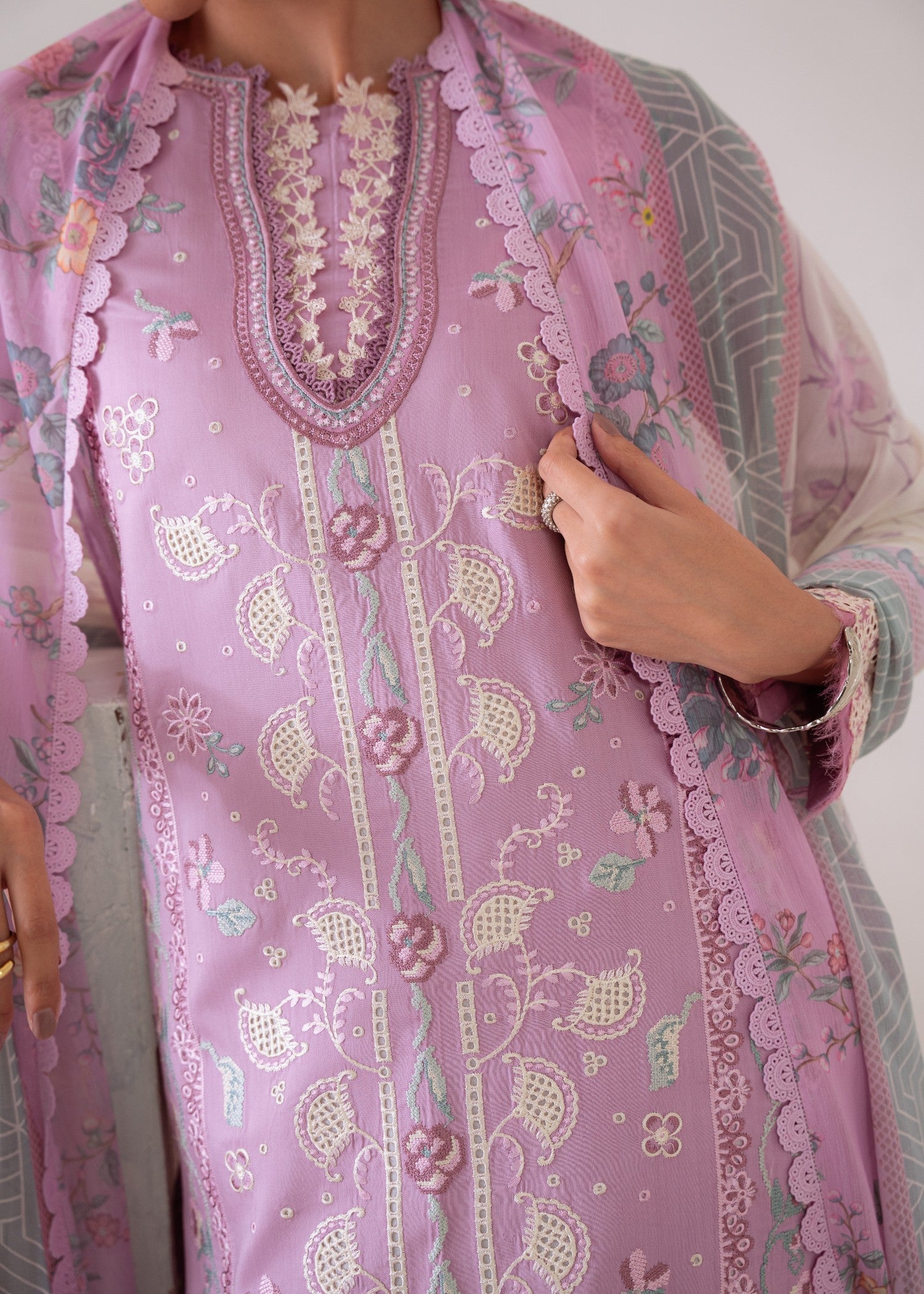 linen Unstitched in Lilac