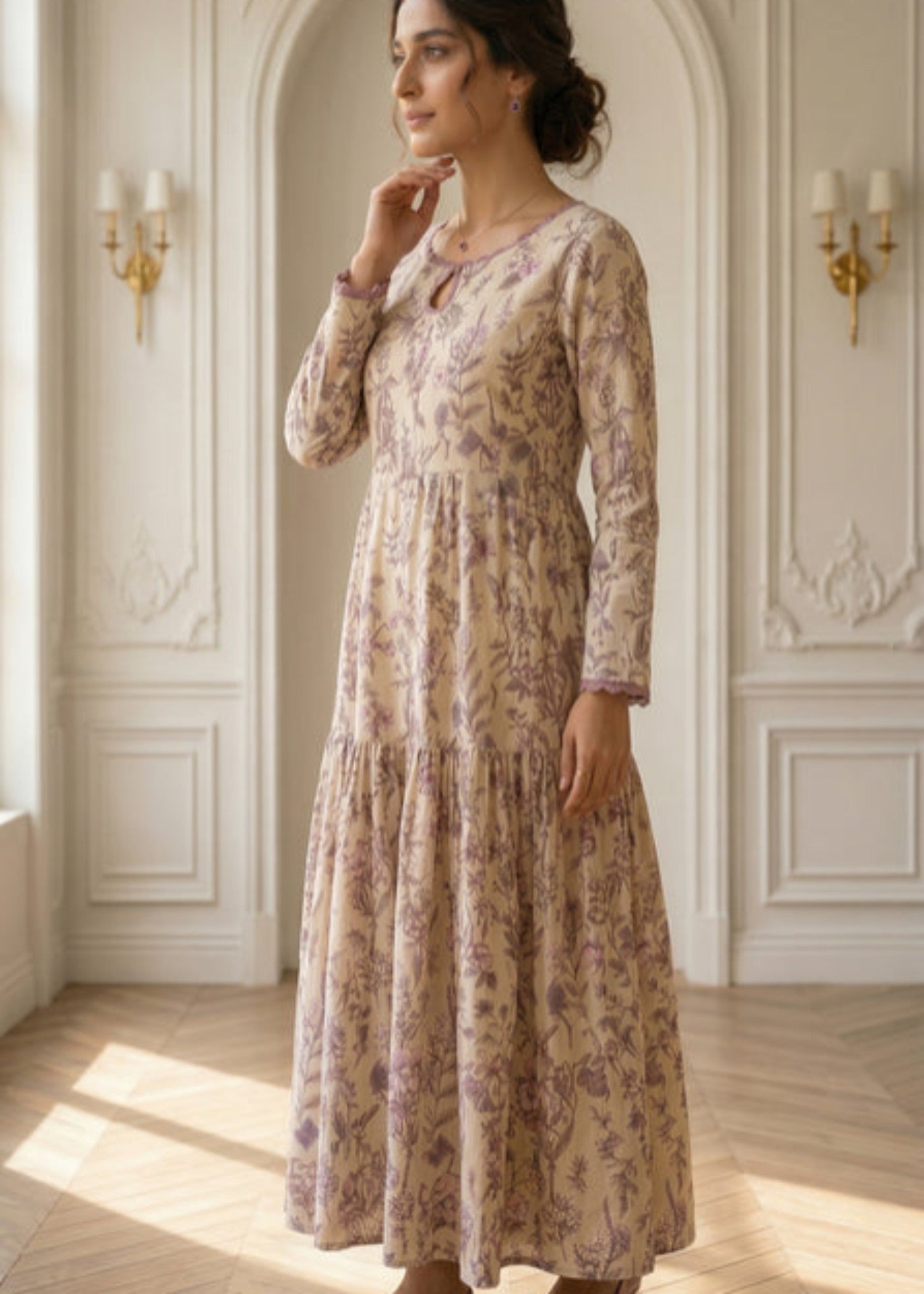 cotton Maxi in Camel brown