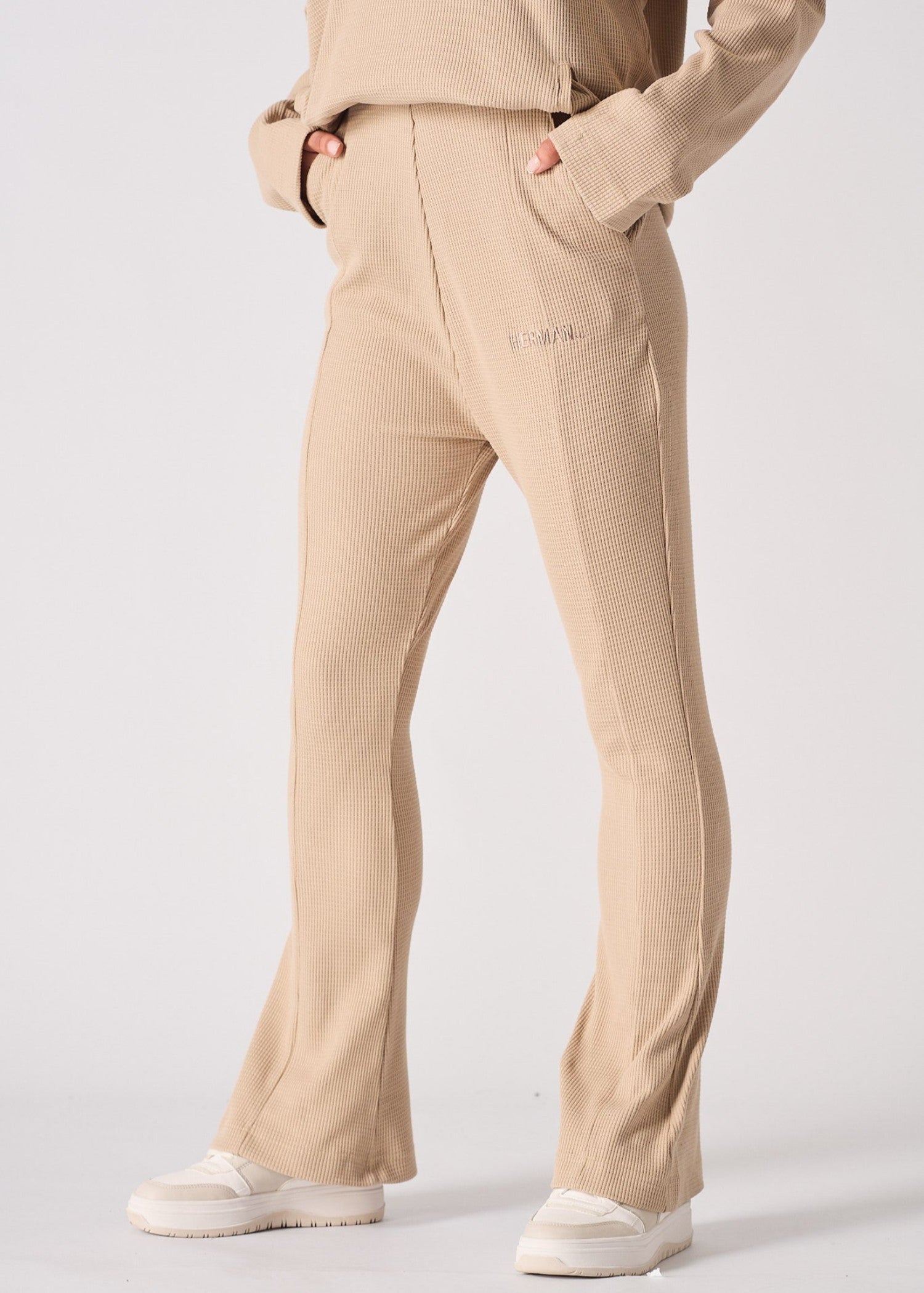 polyester Pants in Beige