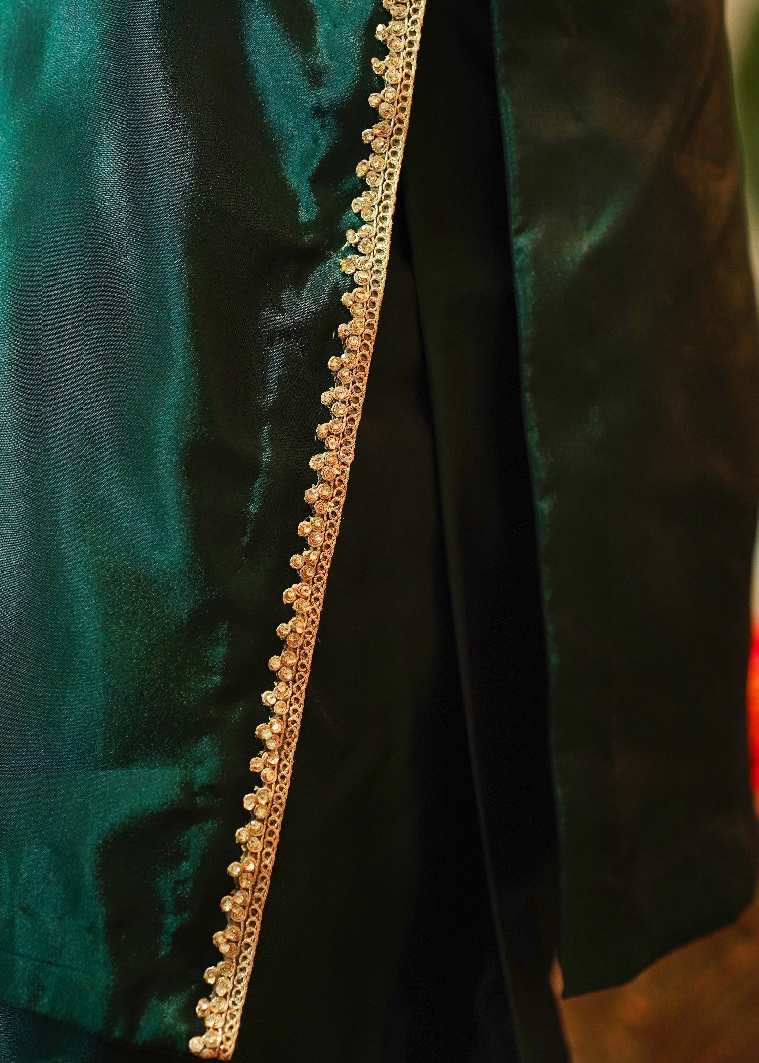 korean raw silk Kurta Set in Green