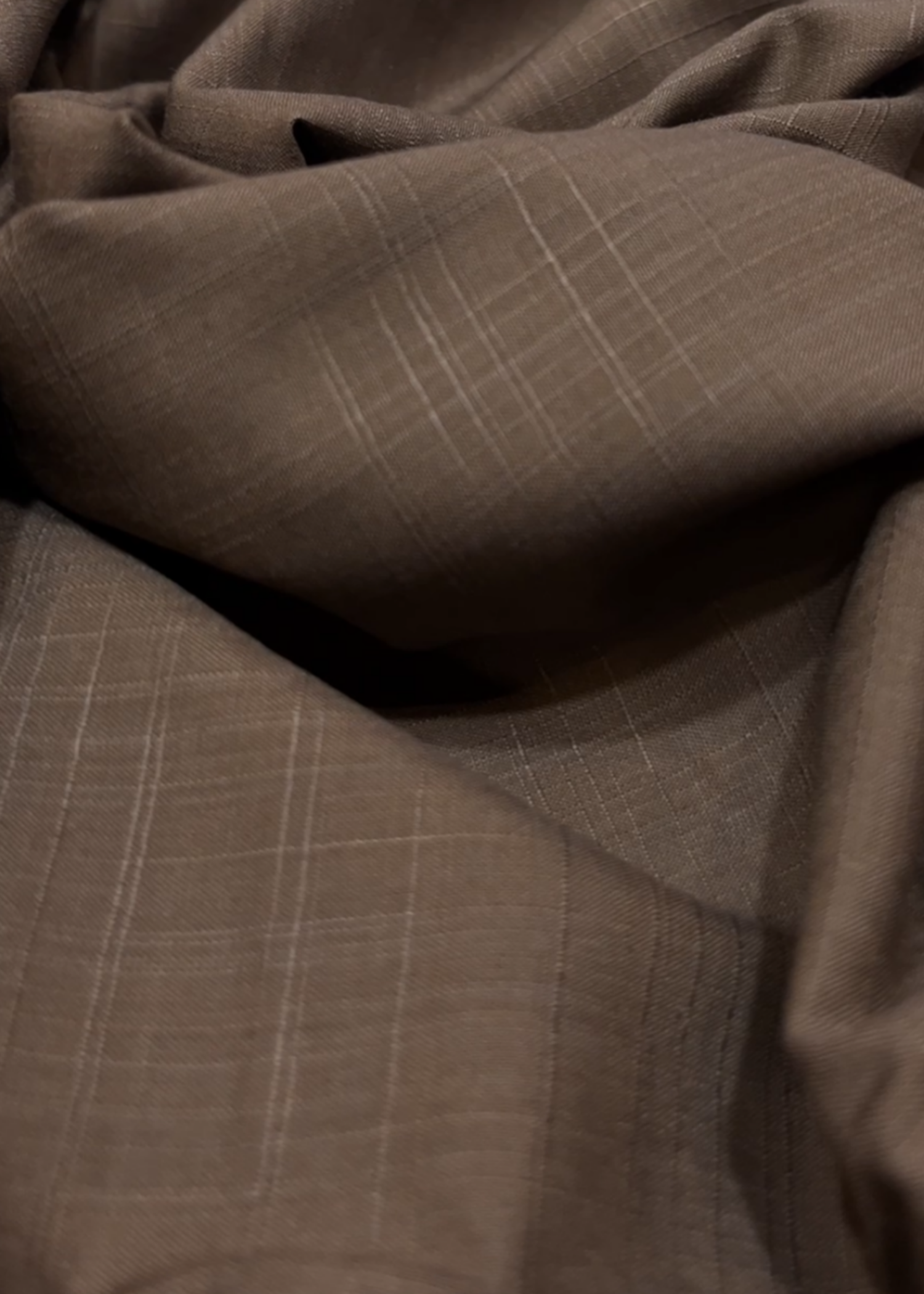 textured wash & wear Unstitched in Khaki brown