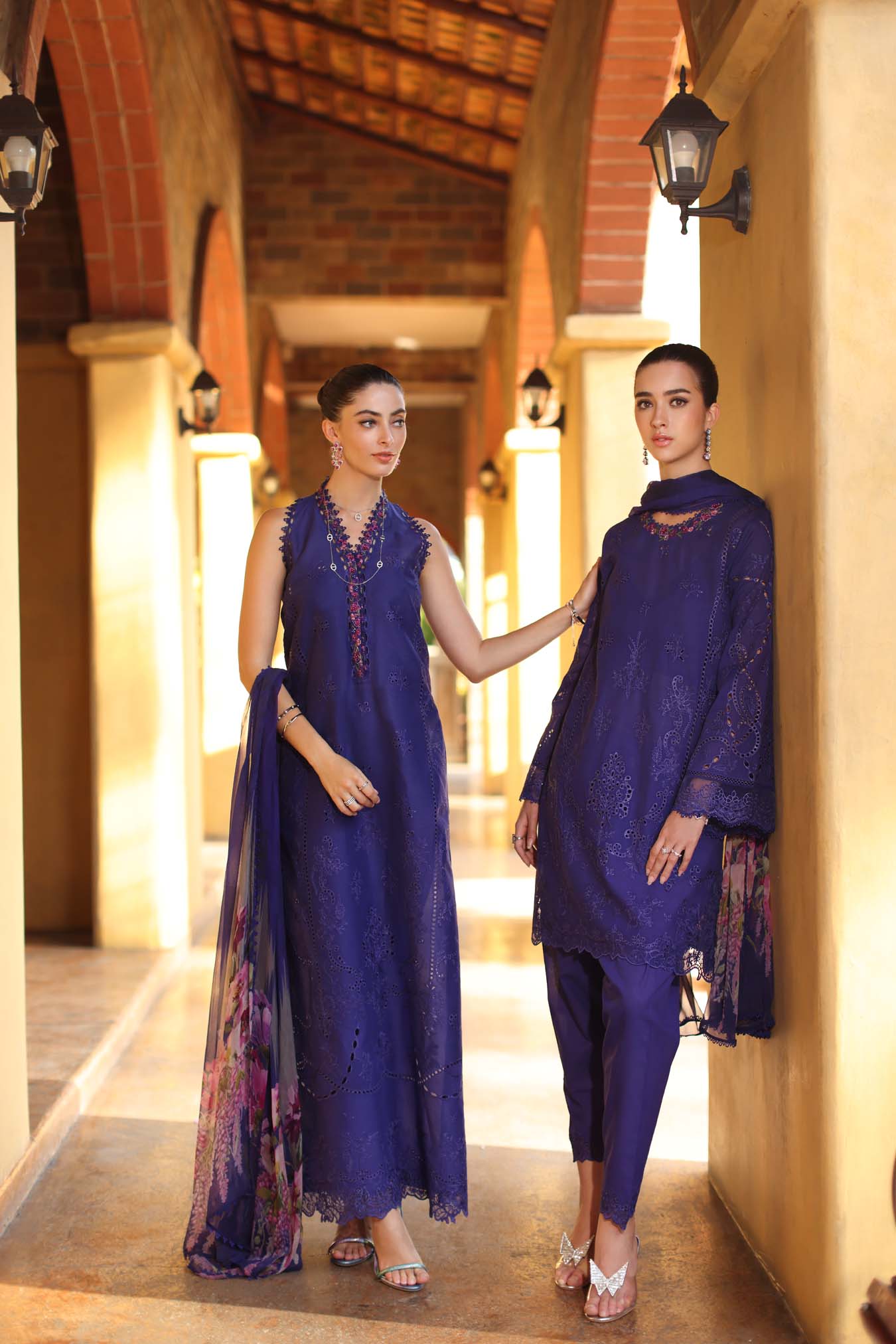 Luxury Eid Schiffli Laserkari Lawn – D2 - A - Aloura
