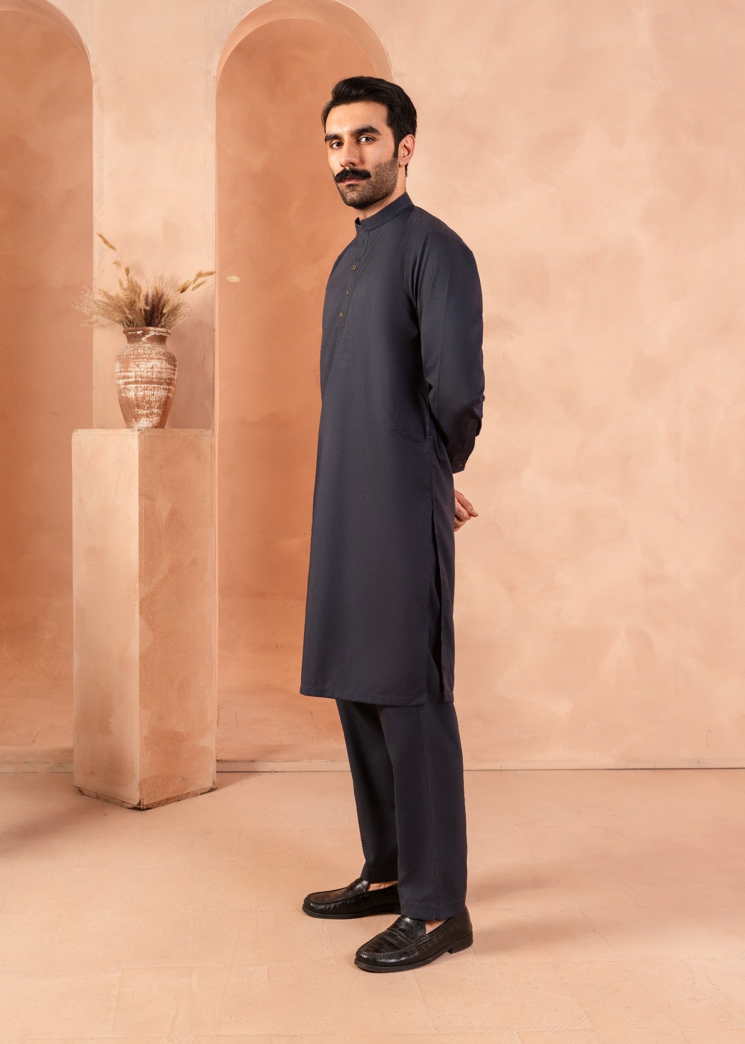 wash & wear Kurta Set in Dark blue