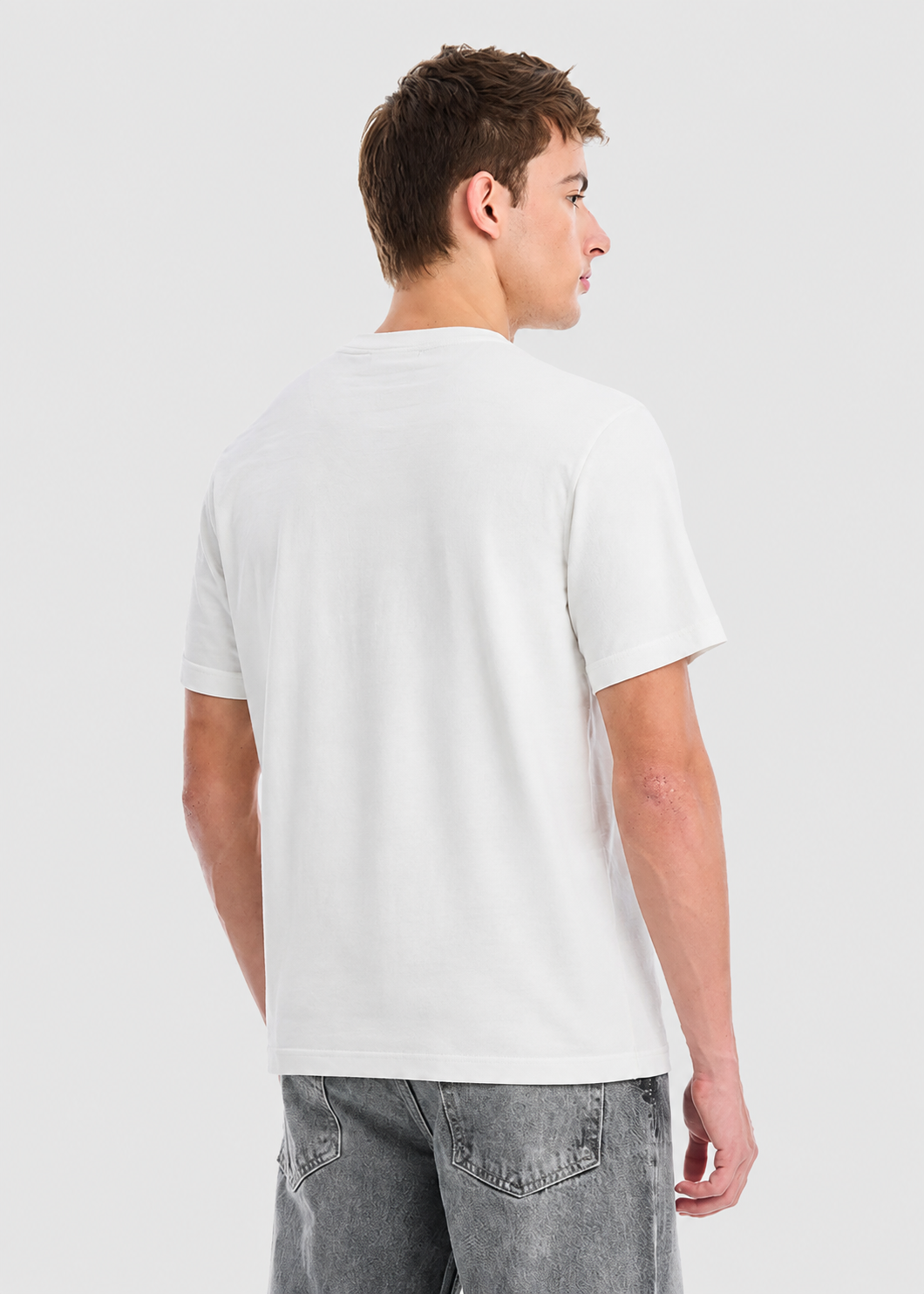 cotton T Shirt in White by Code