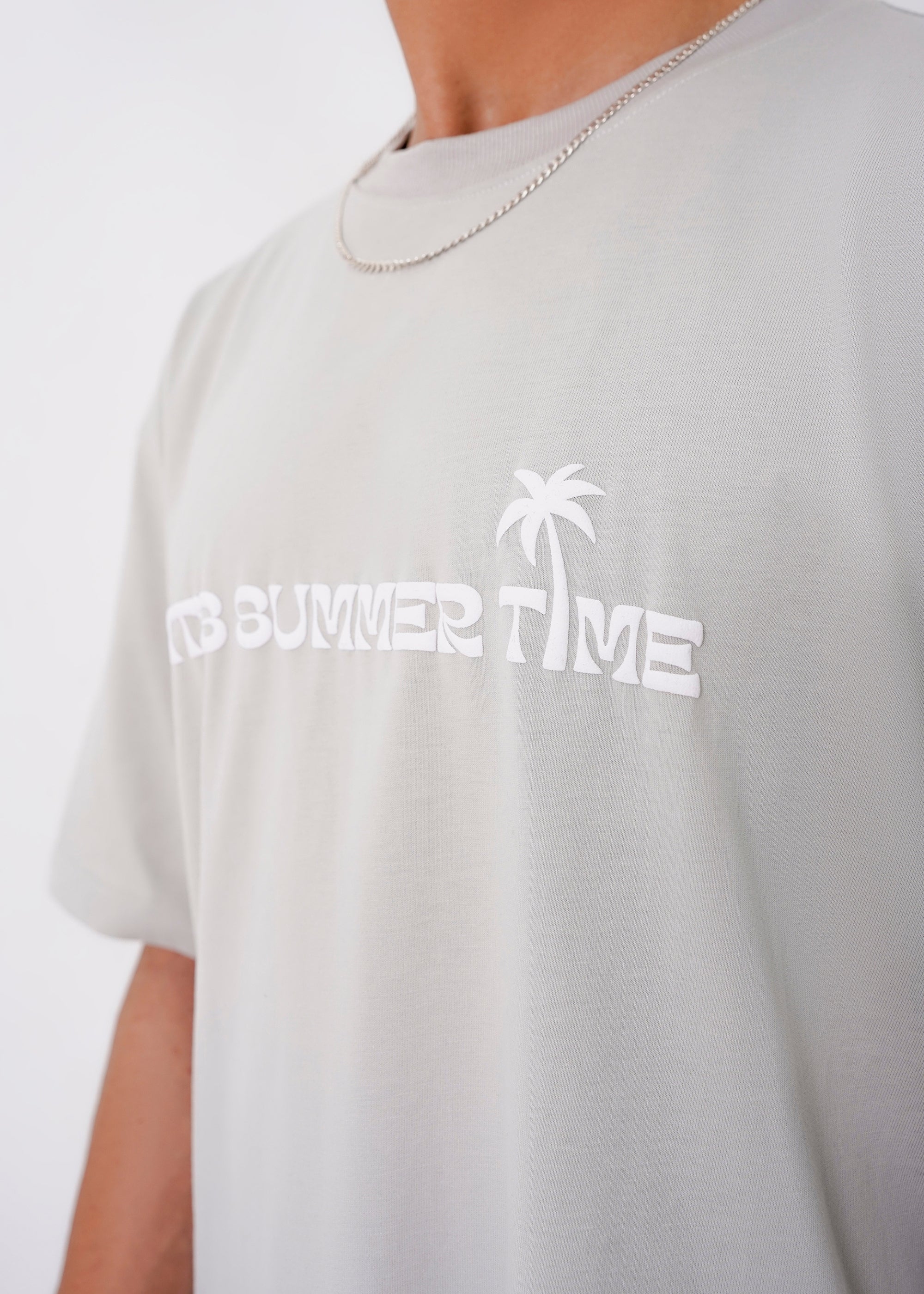 cotton T Shirt in Grey