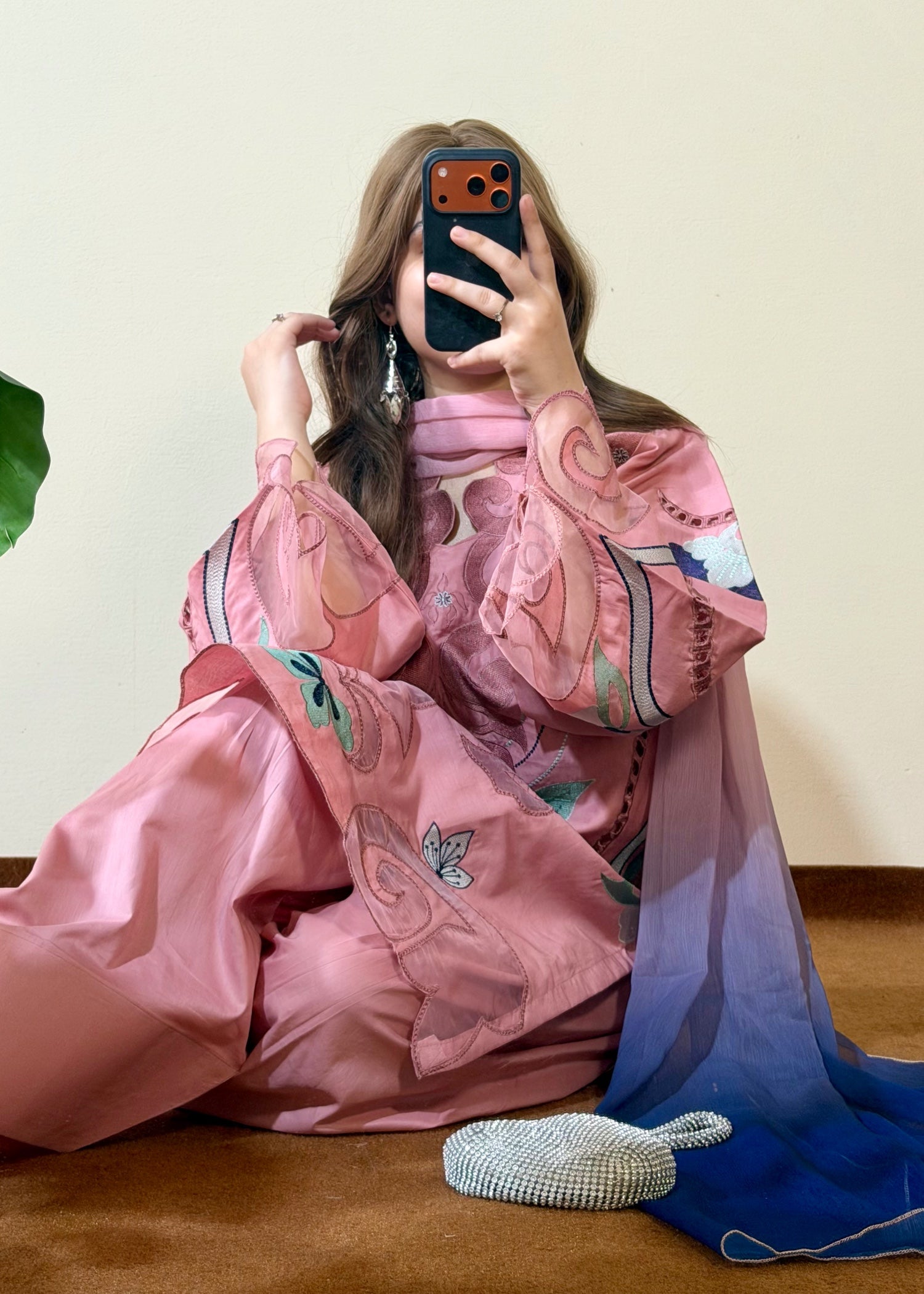 lawn Kurta Set in Petal pink