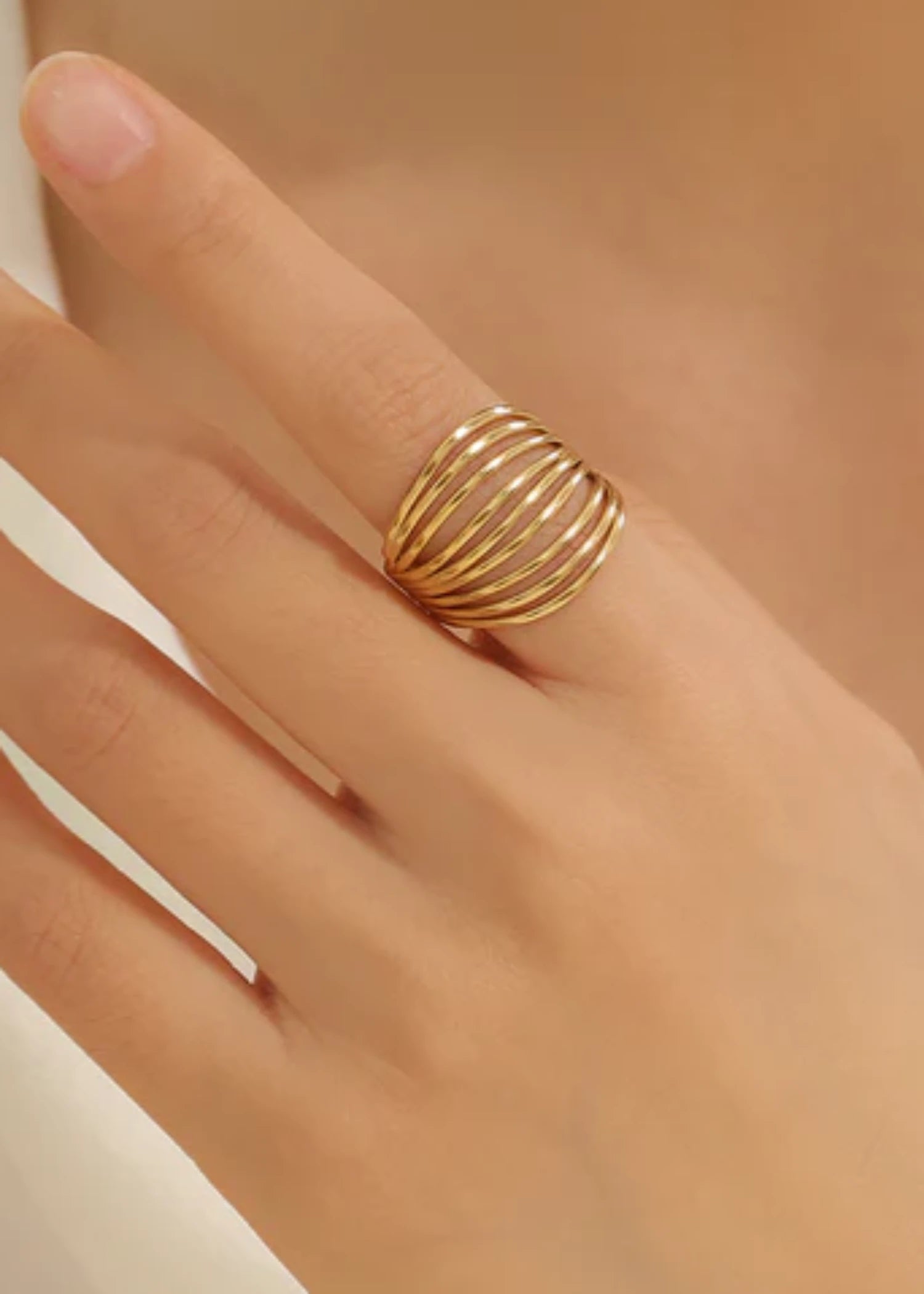 Ring in Gold Color by - Trendy Women Ring YFW6026