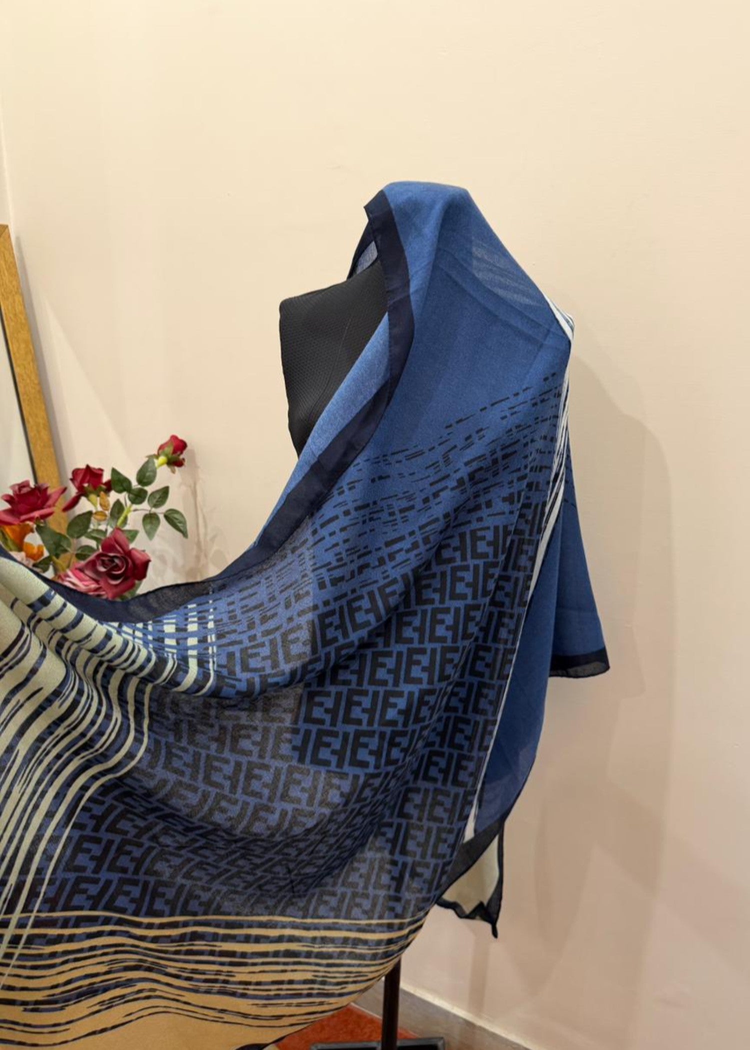 viscose Hijab in Blue jay