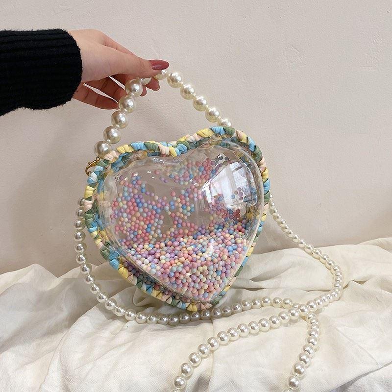 Transparent Pearl Portable Messenger Bag