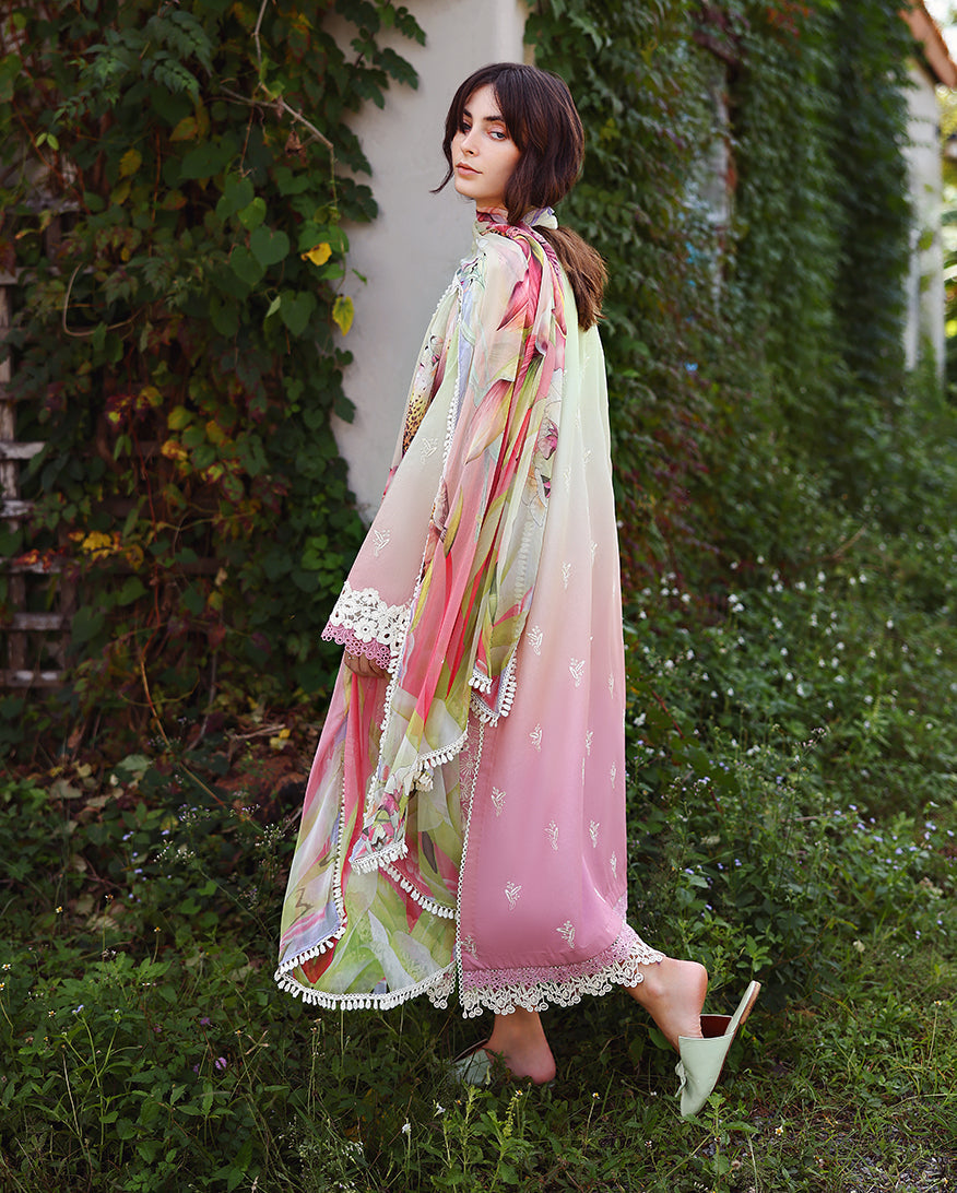 Solace Ombre Chikankari Lawn – Petal Pull