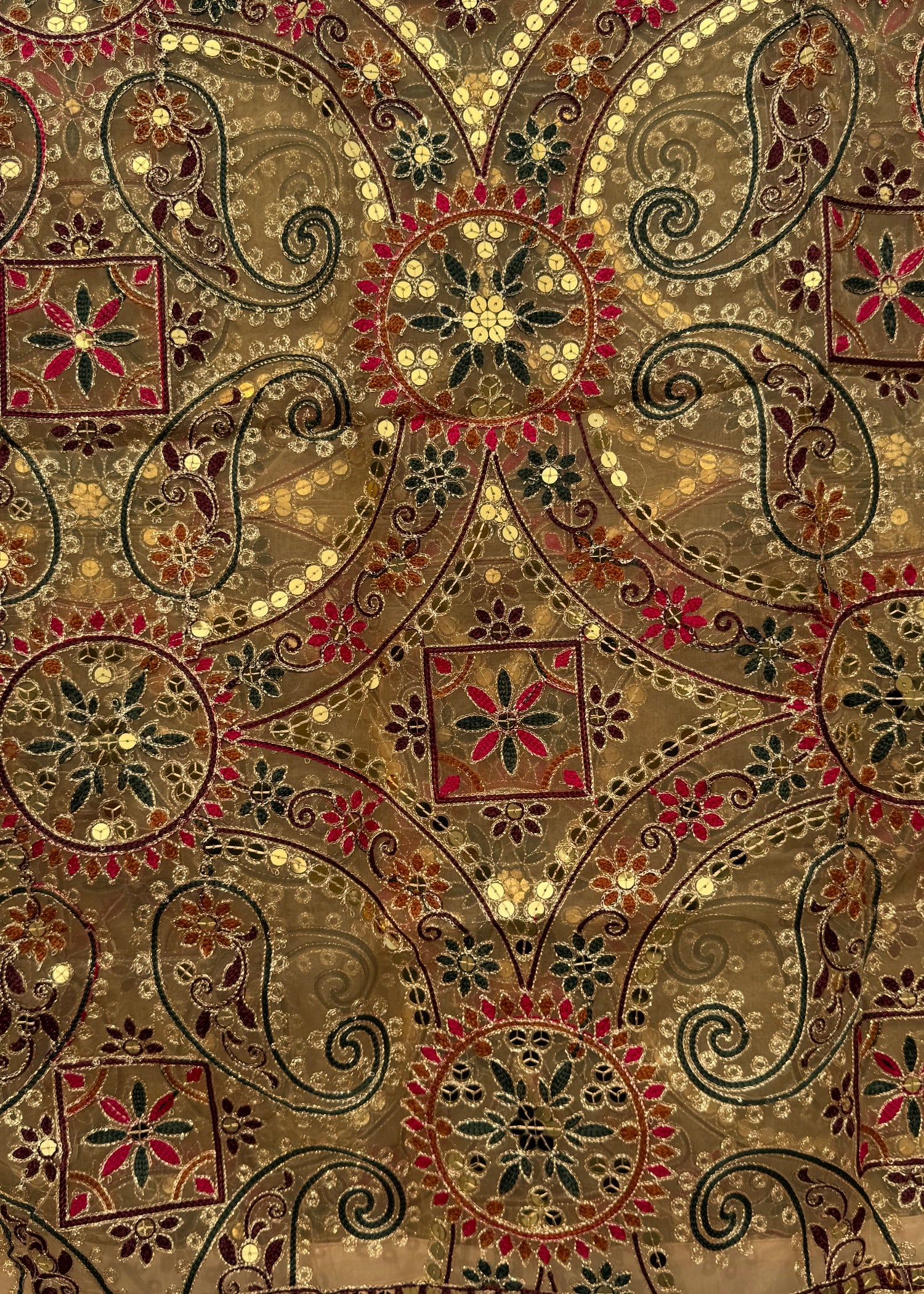 Dupatta in Gold, multi Color by - Trendy Women Dupatta IGV6842