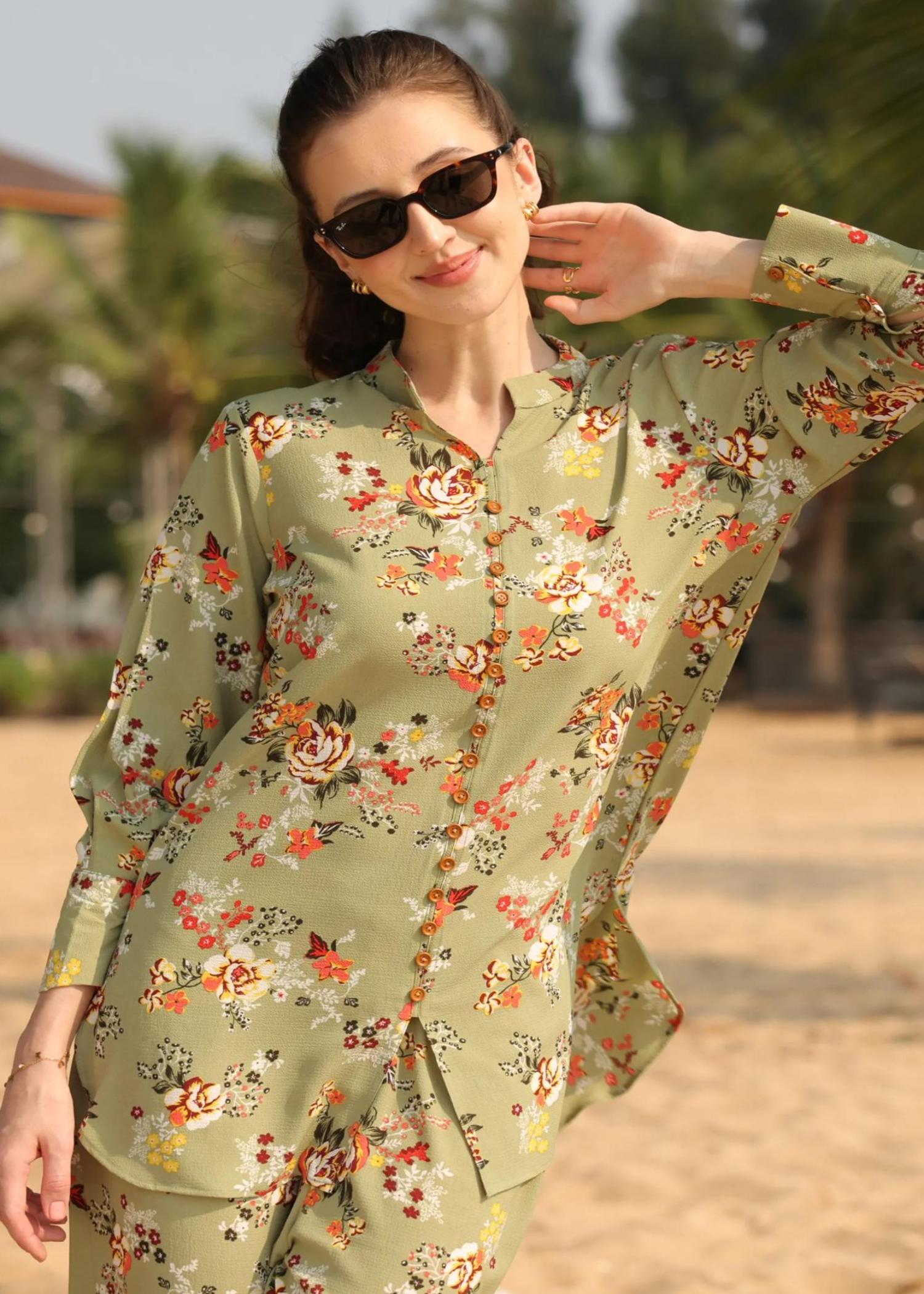 polycotton Co Ord Sets in Pistachio green