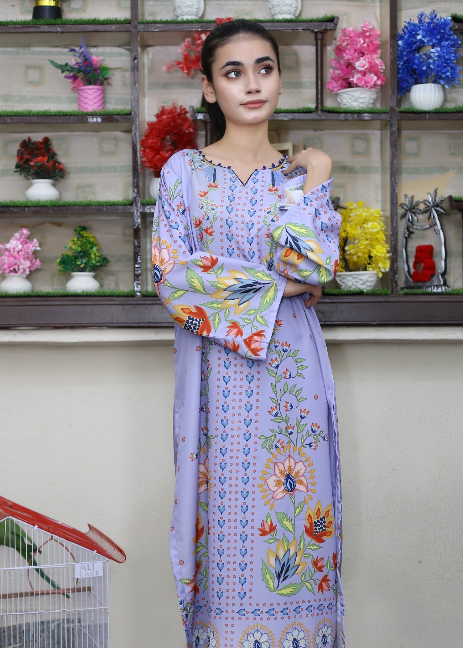 poly lawn Co Ord Sets in Lavender mist