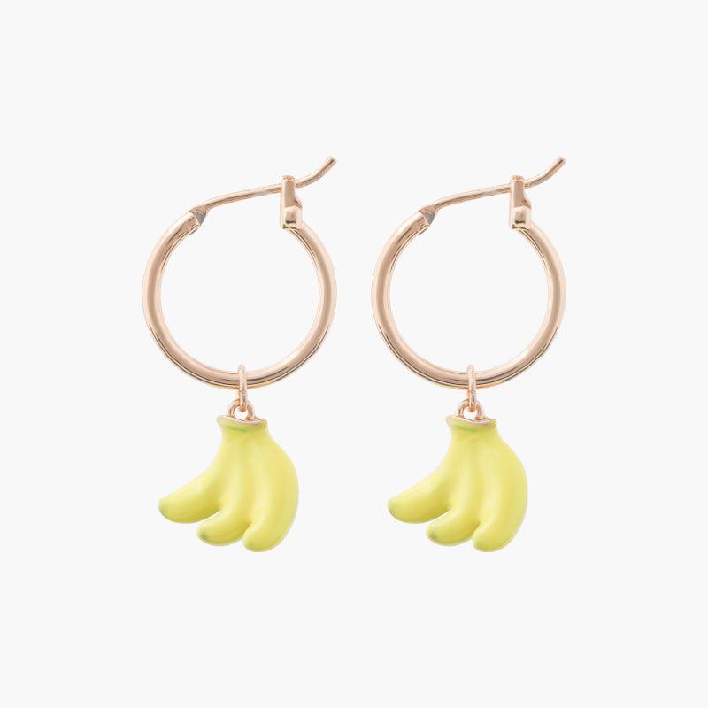 Fruit Banana Earrings S925 Silver Post