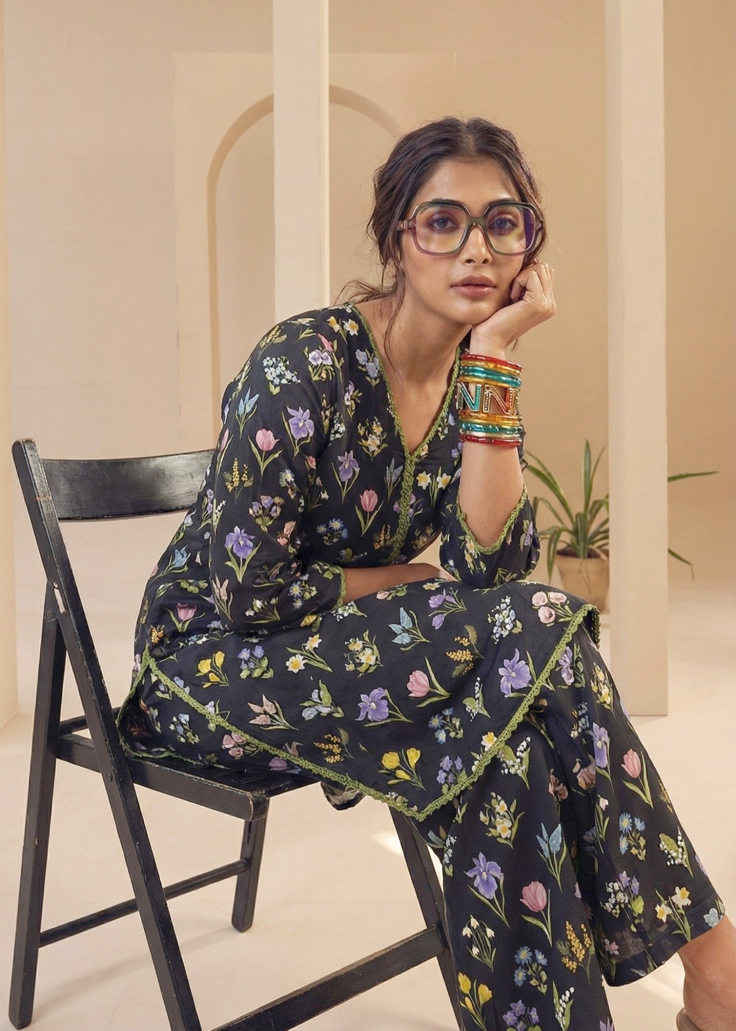 poly silk Co Ord Sets in Green